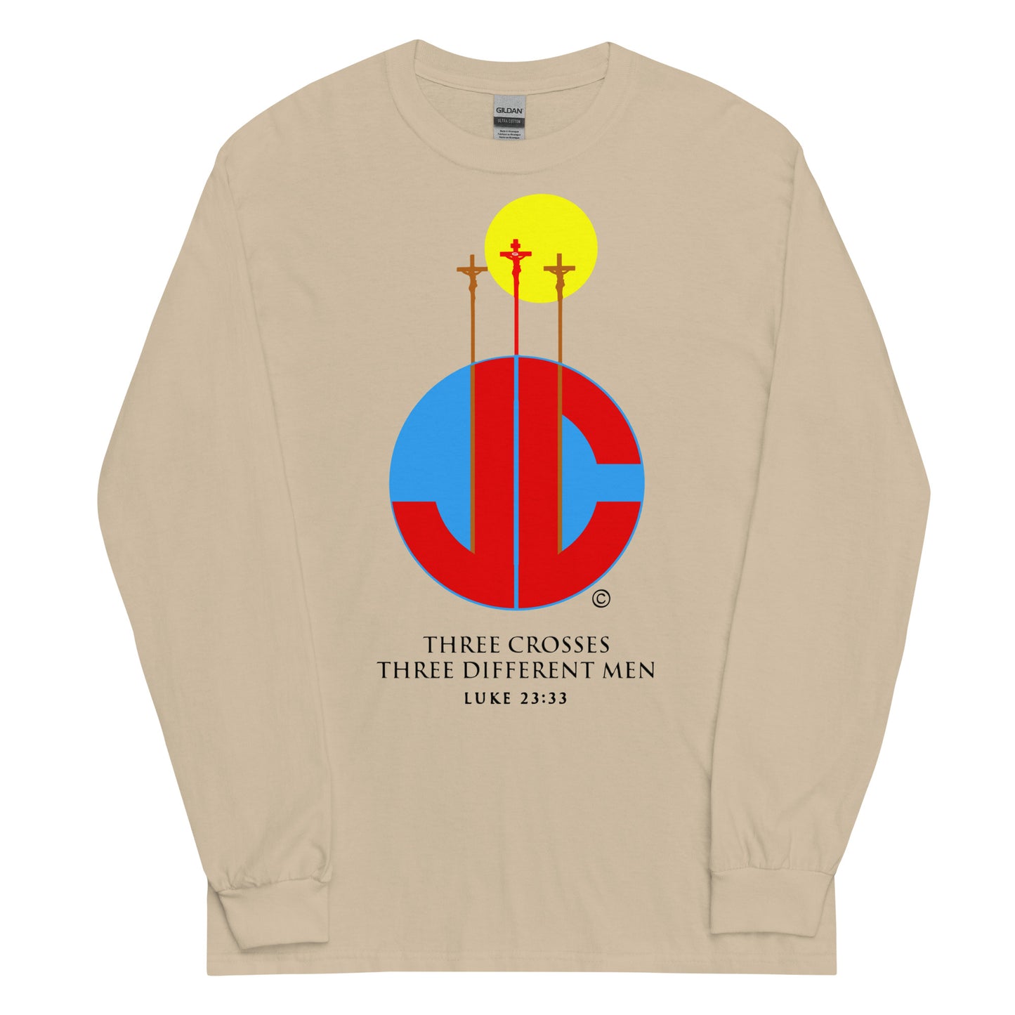 Three Crosses Men’s Long Sleeve Shirt