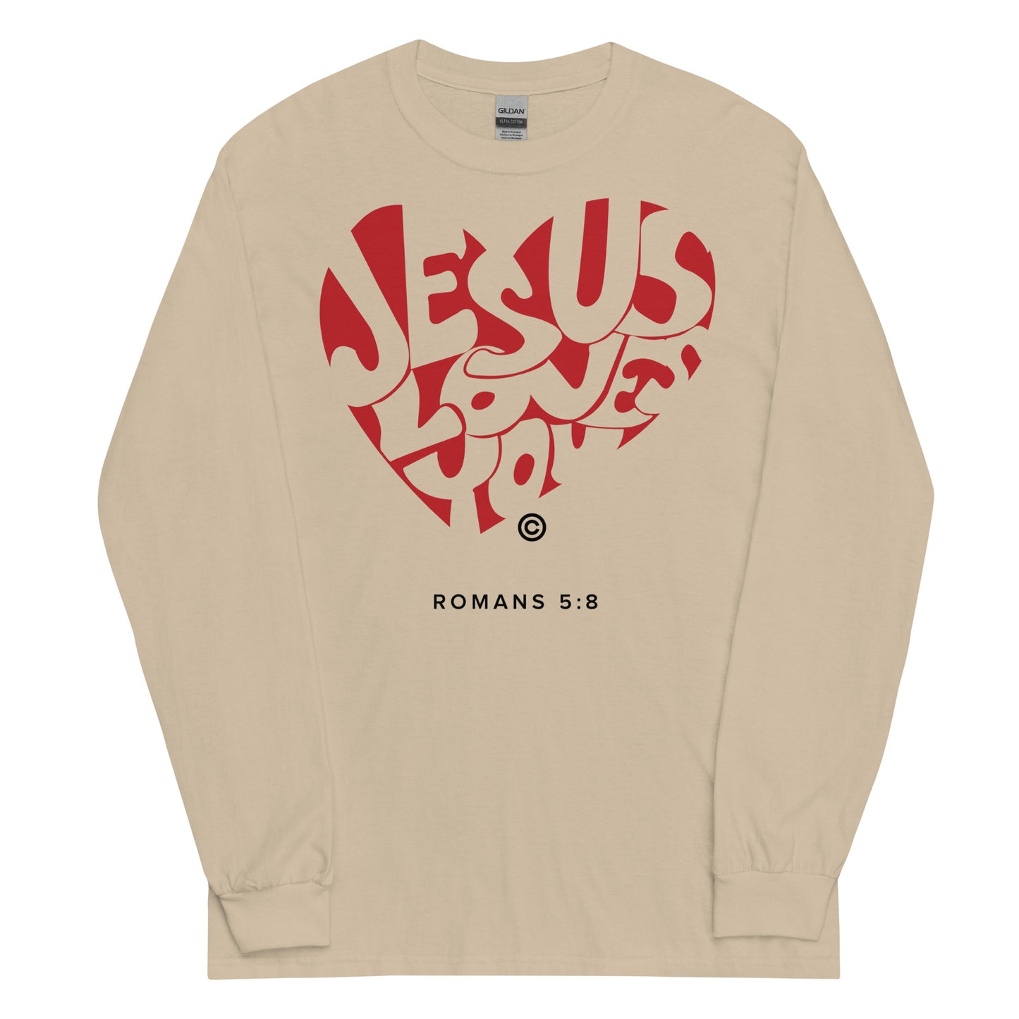 Jesus Loves You Men’s Long Sleeve Shirt