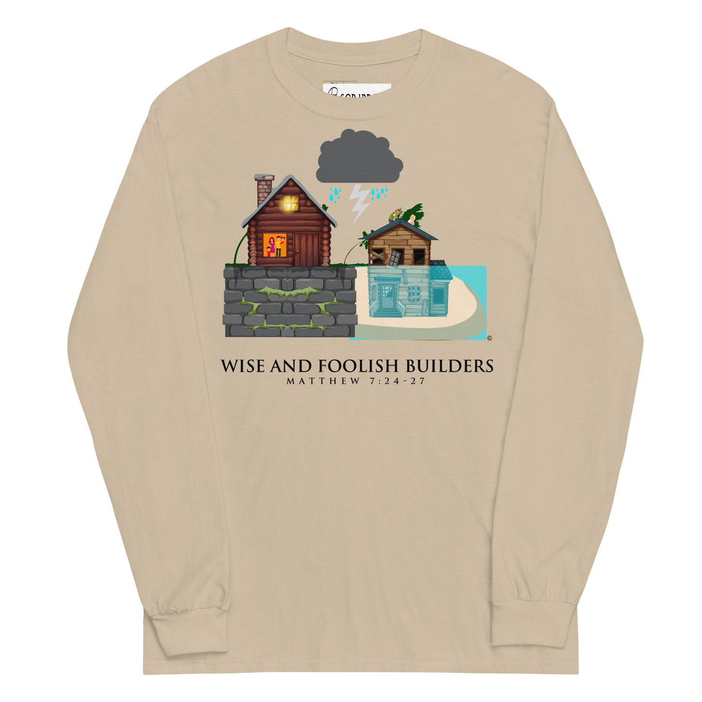 Wise and Foolish Builders Men’s Long Sleeve Shirt