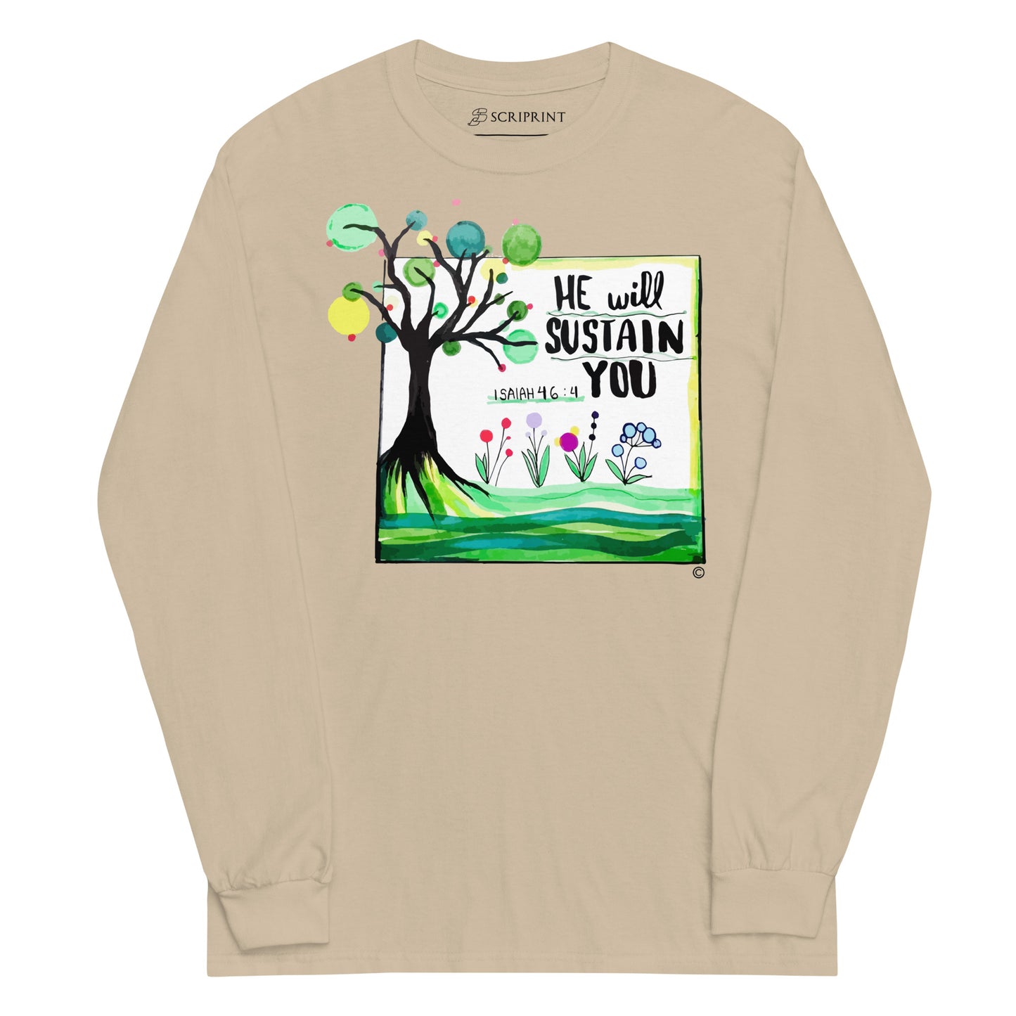 He Will Sustain You Men’s Long Sleeve Shirt
