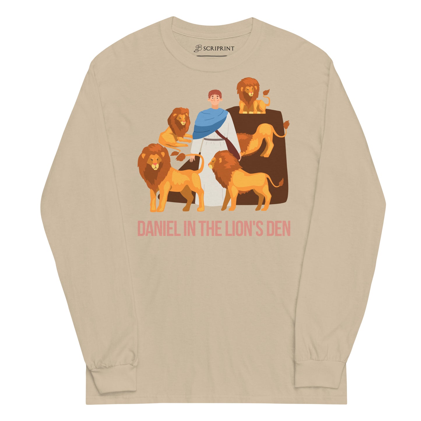 Daniel in the Lion's Den Men’s Long Sleeve Shirt