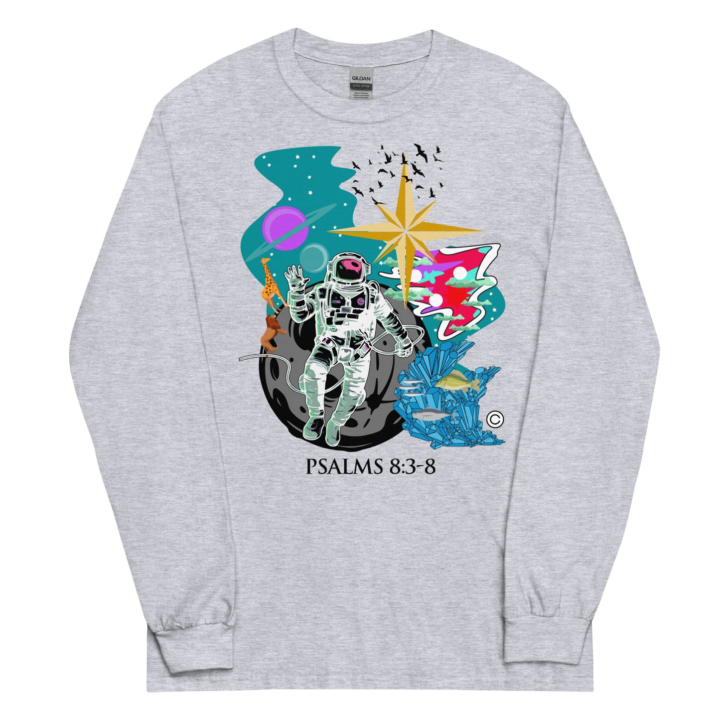 Psalm 8:3-8 Men’s Long Sleeve Shirt