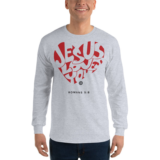 Jesus Loves You Men’s Long Sleeve Shirt