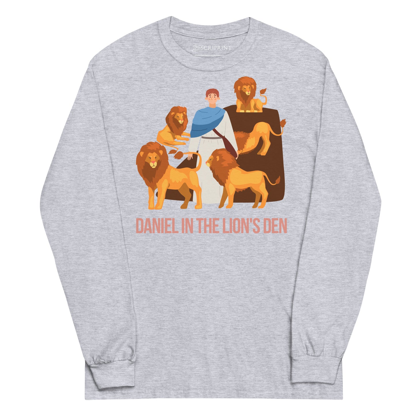 Daniel in the Lion's Den Men’s Long Sleeve Shirt