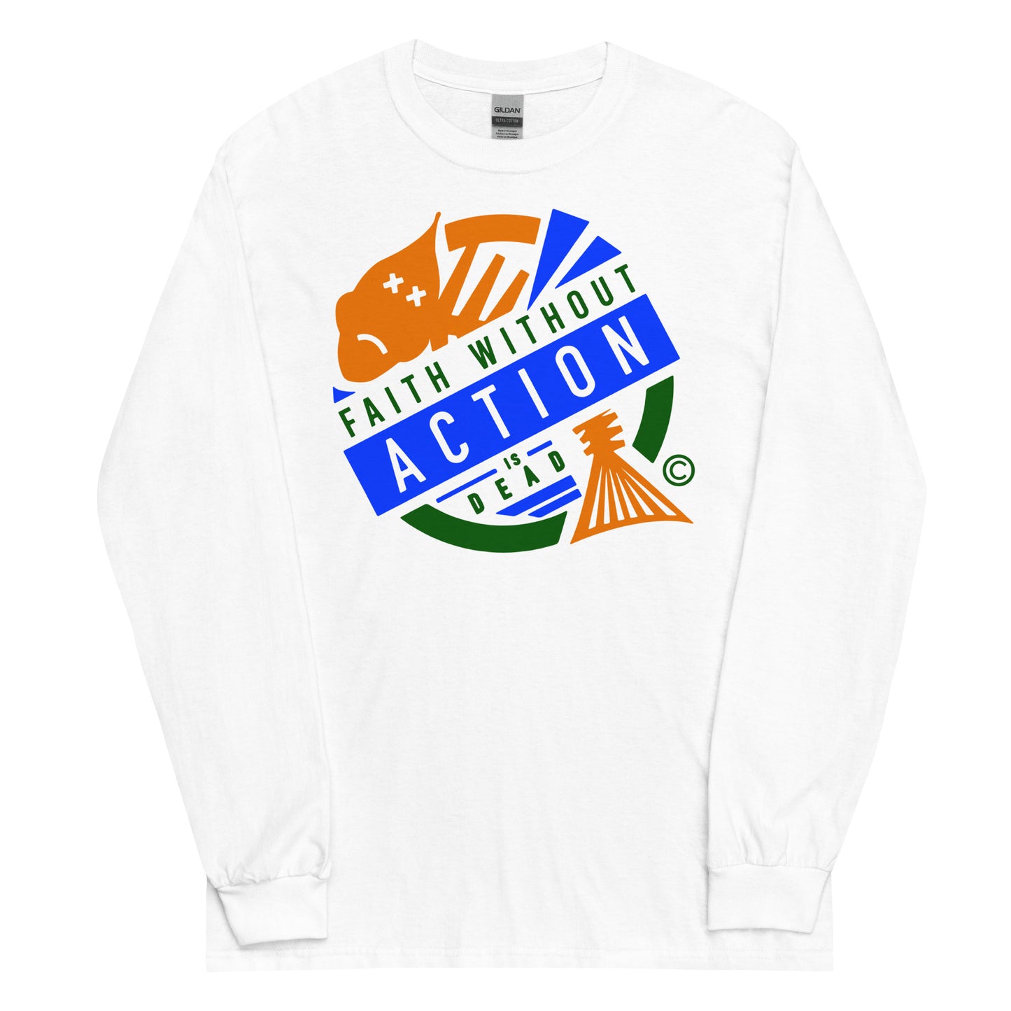 Faith Without Action is Dead Men’s Long Sleeve Shirt