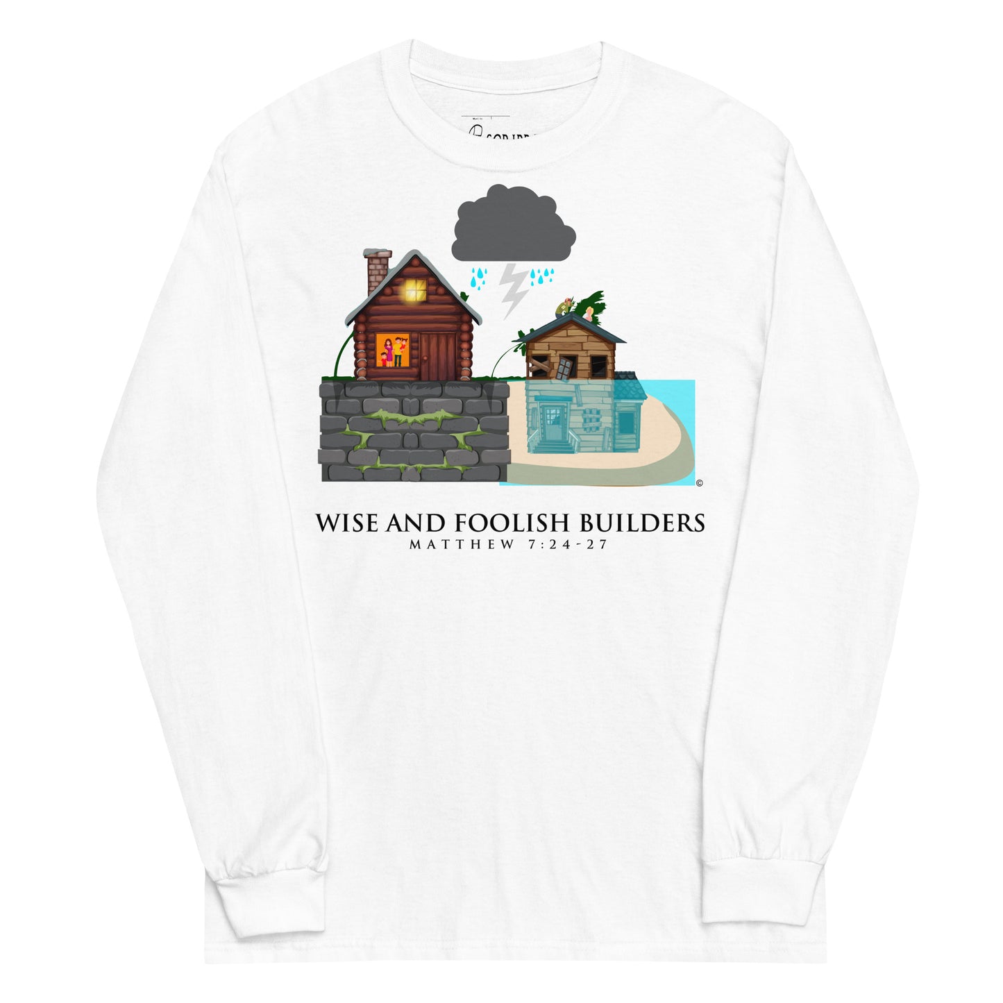 Wise and Foolish Builders Men’s Long Sleeve Shirt
