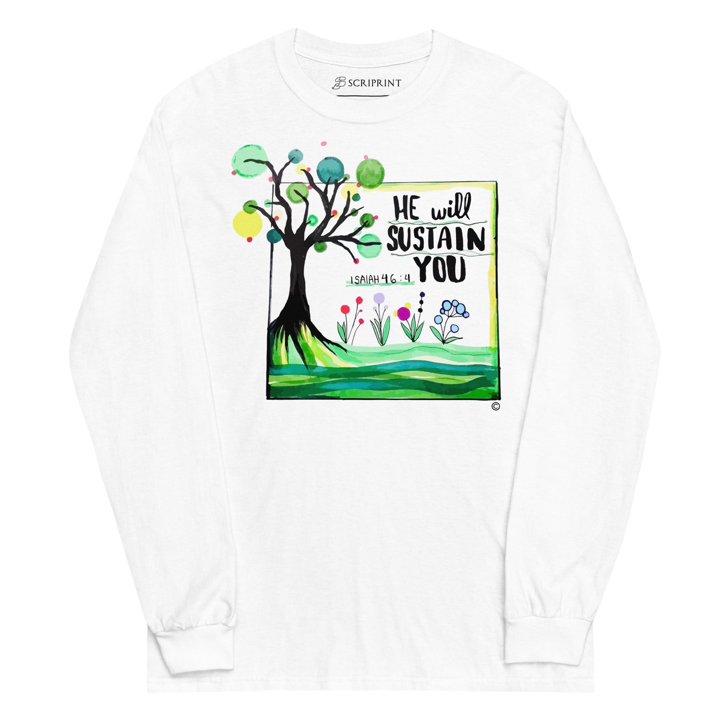 He Will Sustain You Men’s Long Sleeve Shirt