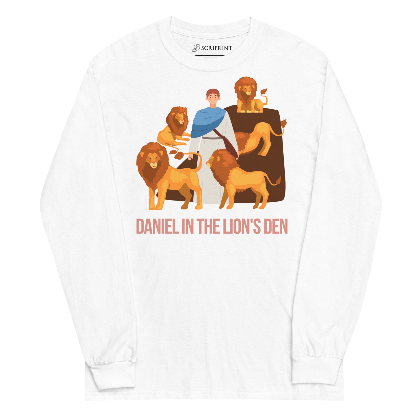Daniel in the Lion's Den Men’s Long Sleeve Shirt