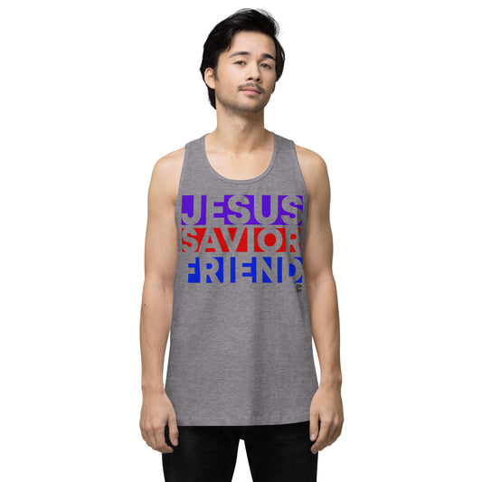 Jesus Savior Friend Men’s Premium Tank Top