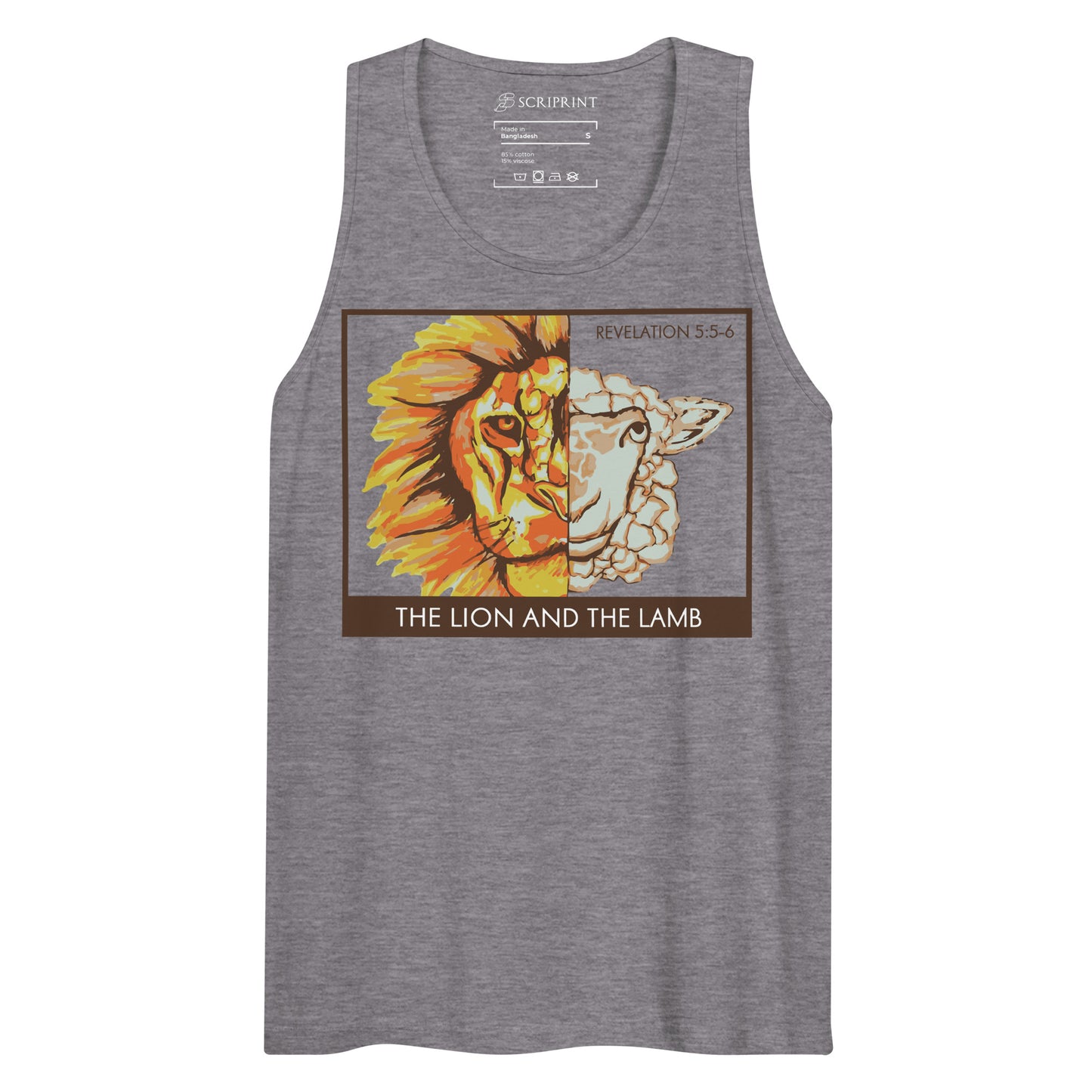 The Lion and the Lamb Men’s Premium Tank Top