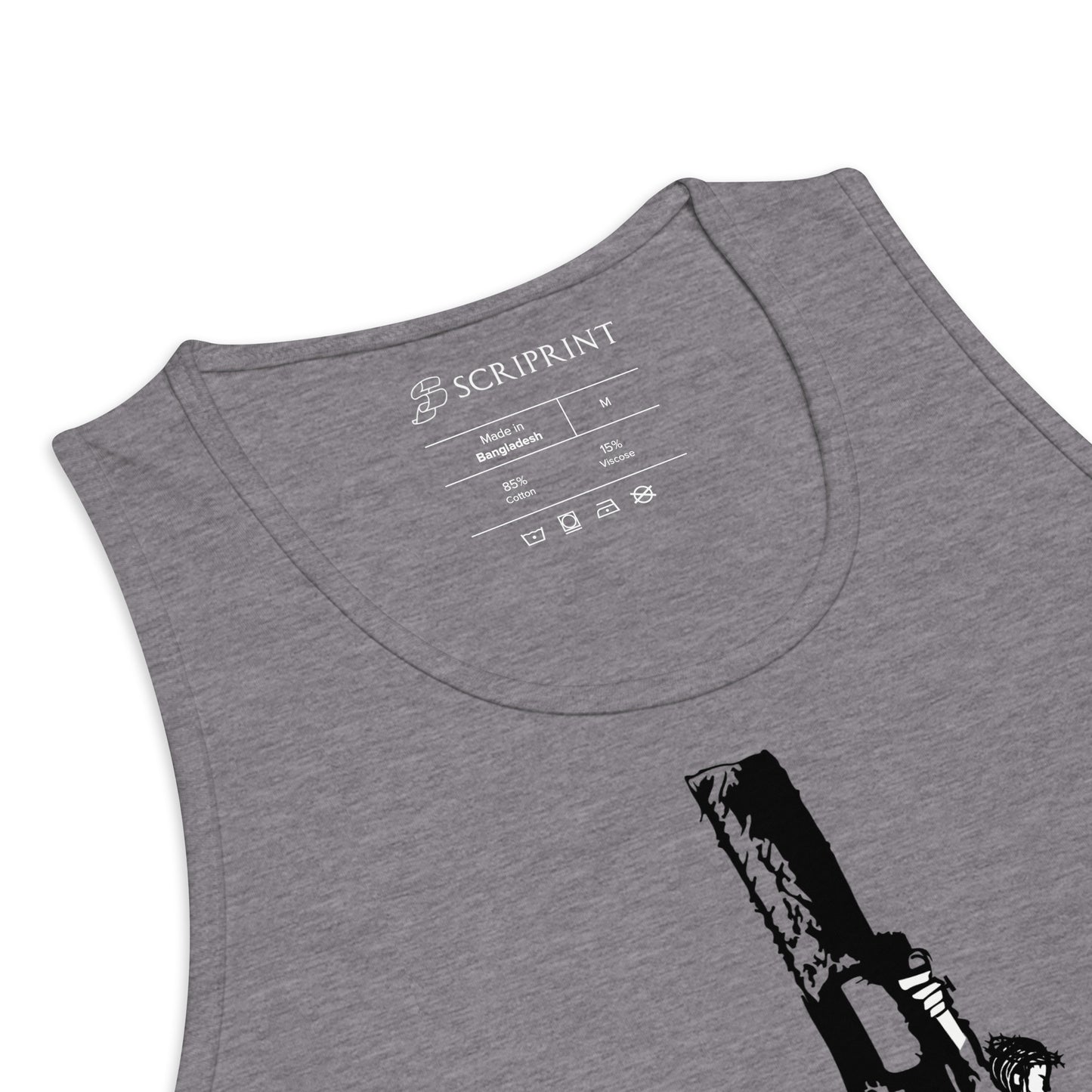Him Who Knew No Sin Dark-Colored Men’s Premium Tank Top