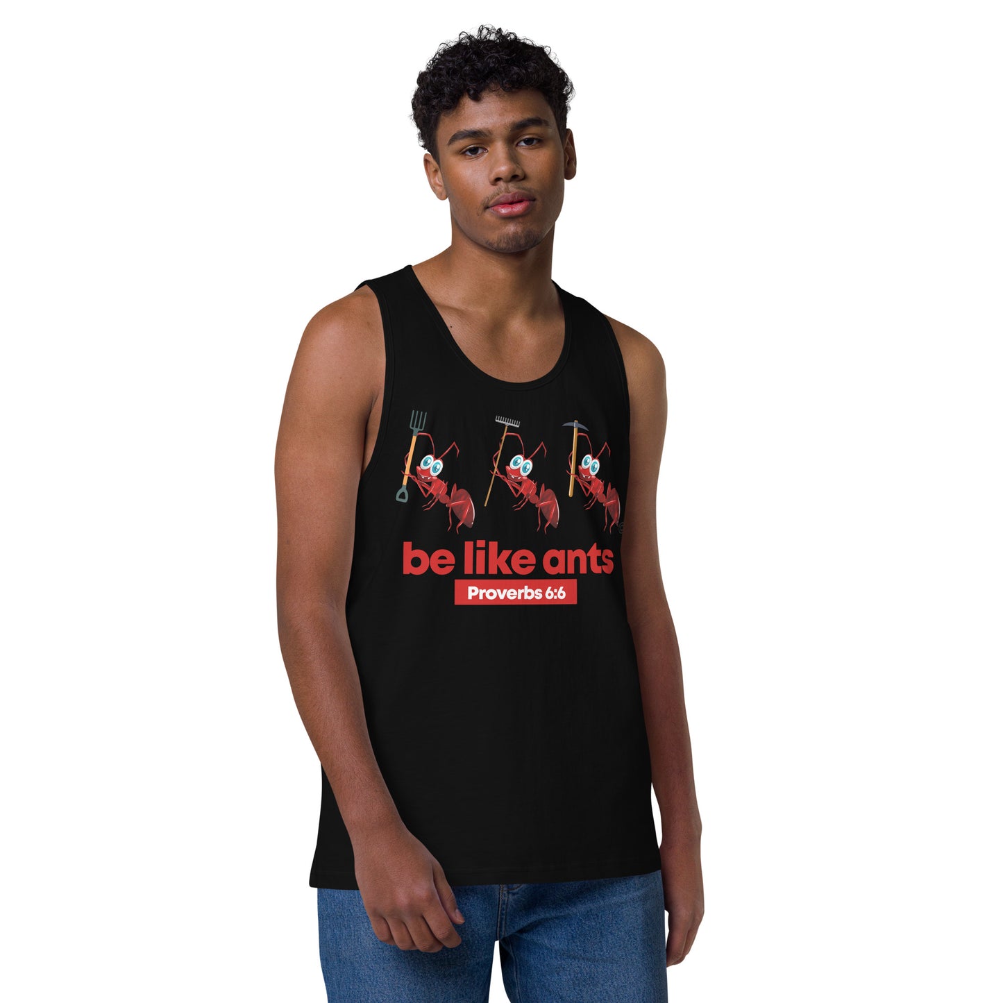 Be Like Ants Dark-Colored Men’s Premium Tank Top