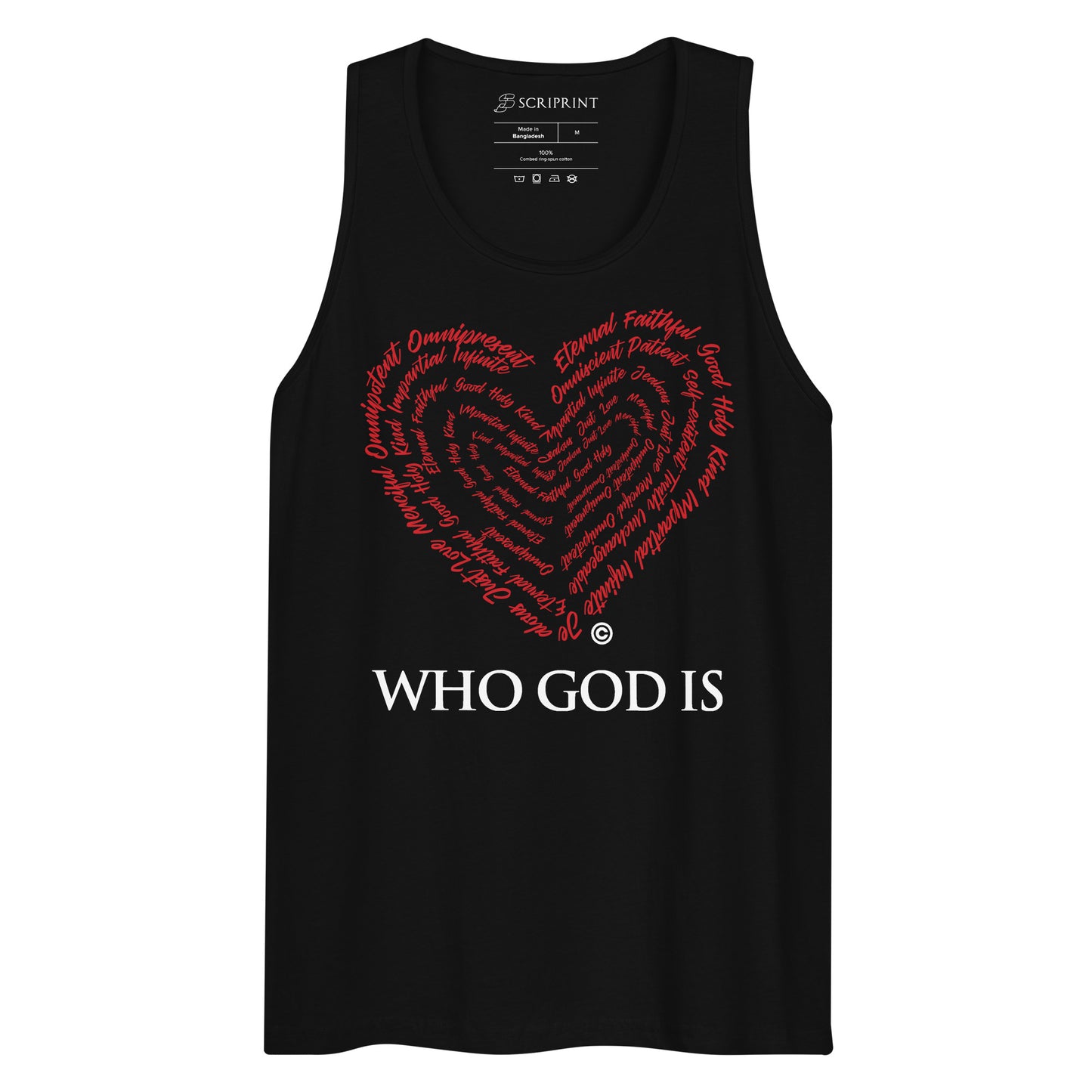 Who God Is Dark-Colored Men’s Premium Tank Top