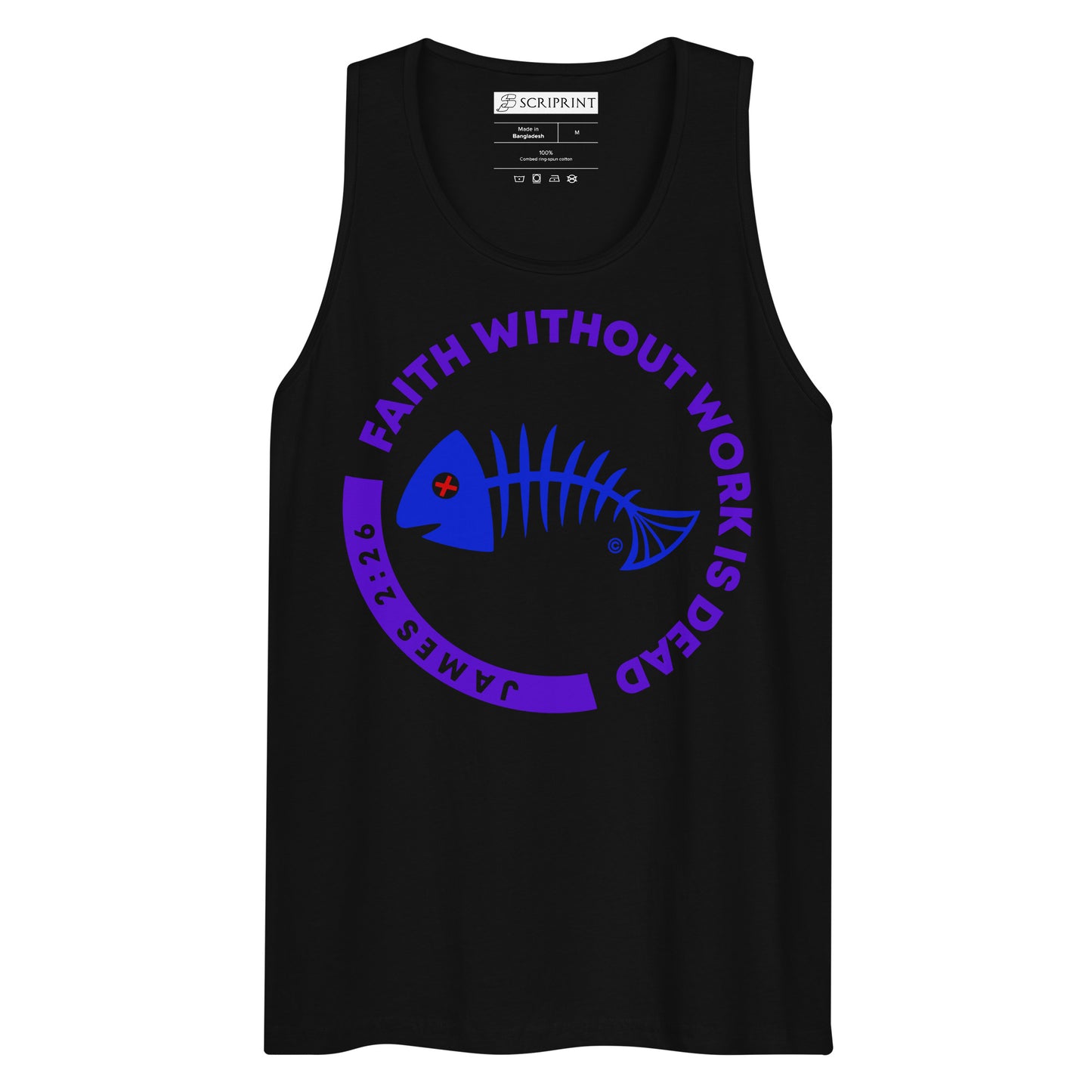 Faith Without Work is Dead Men’s Premium Tank Top