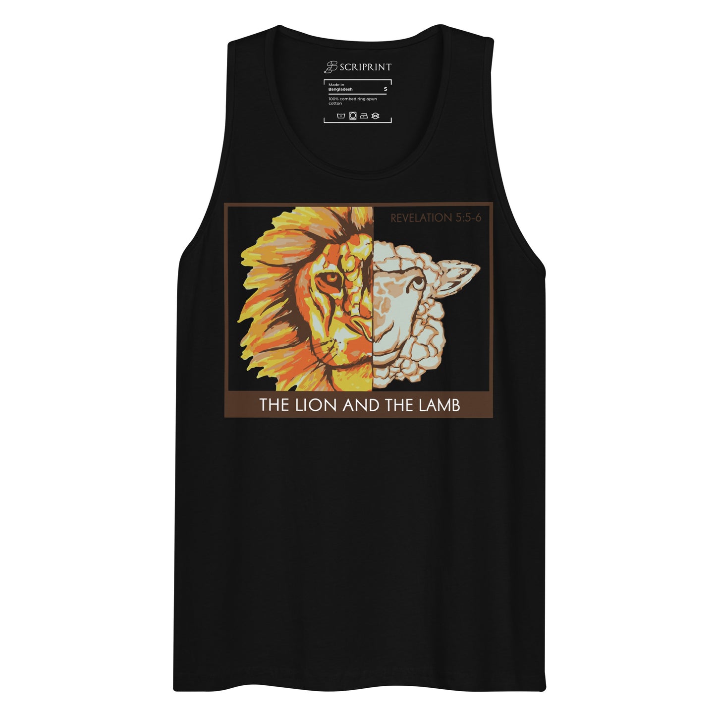 The Lion and the Lamb Men’s Premium Tank Top