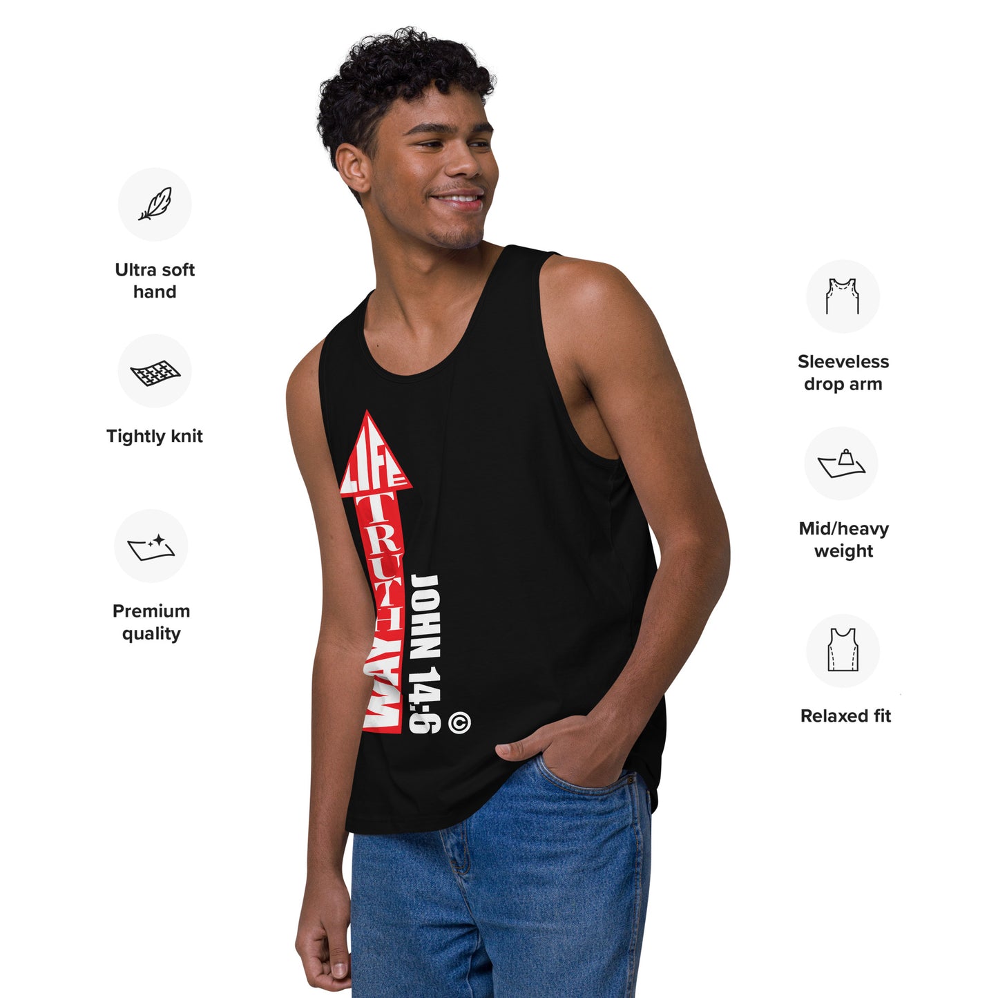 Way Truth Life Men’s Premium Tank Top