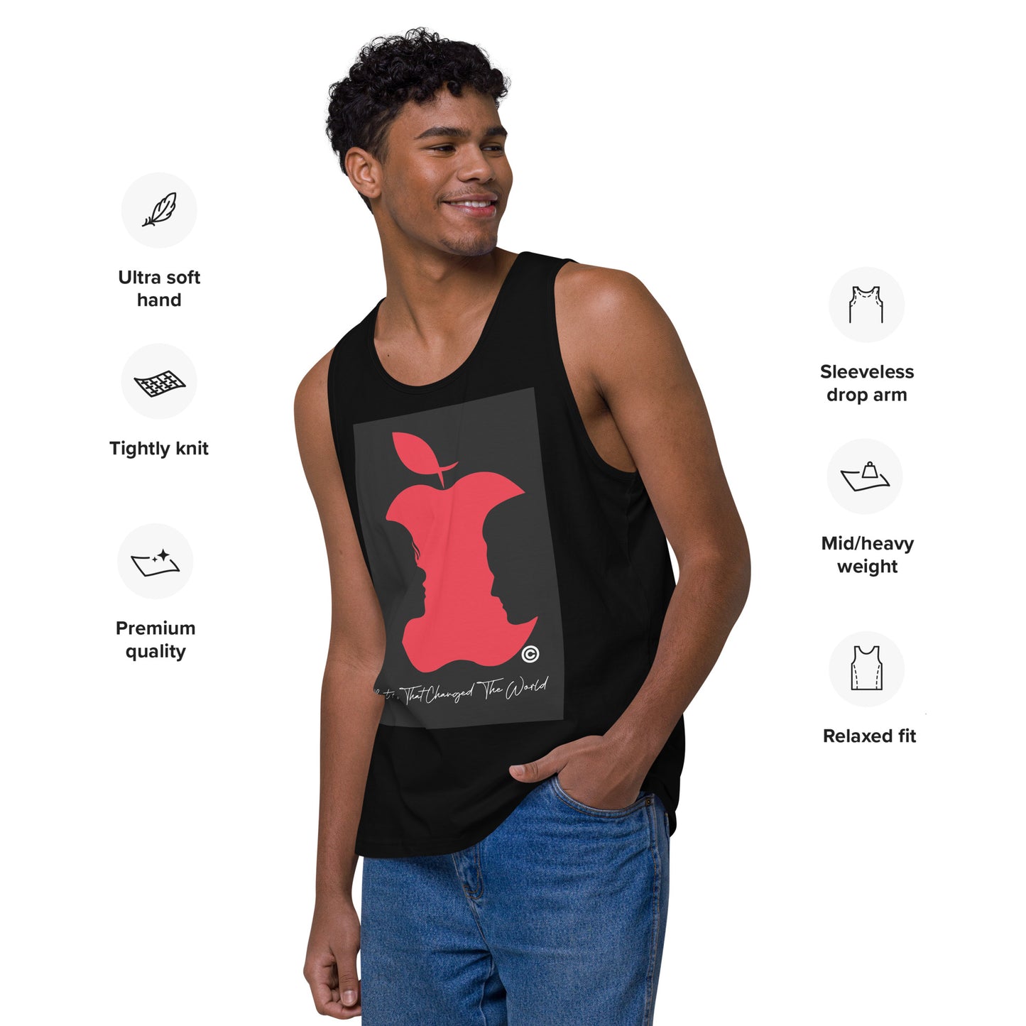 Bites That Changed the World Men’s Premium Tank Top