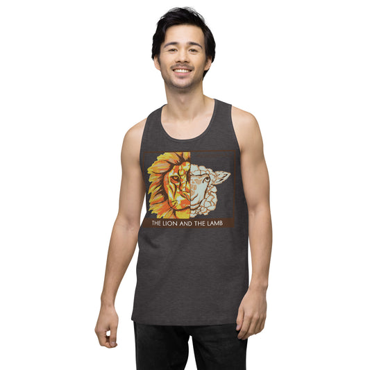 The Lion and the Lamb Men’s Premium Tank Top