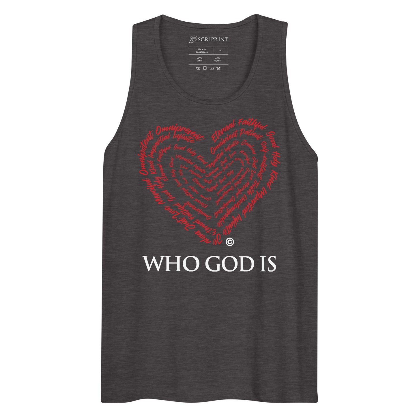 Who God Is Dark-Colored Men’s Premium Tank Top