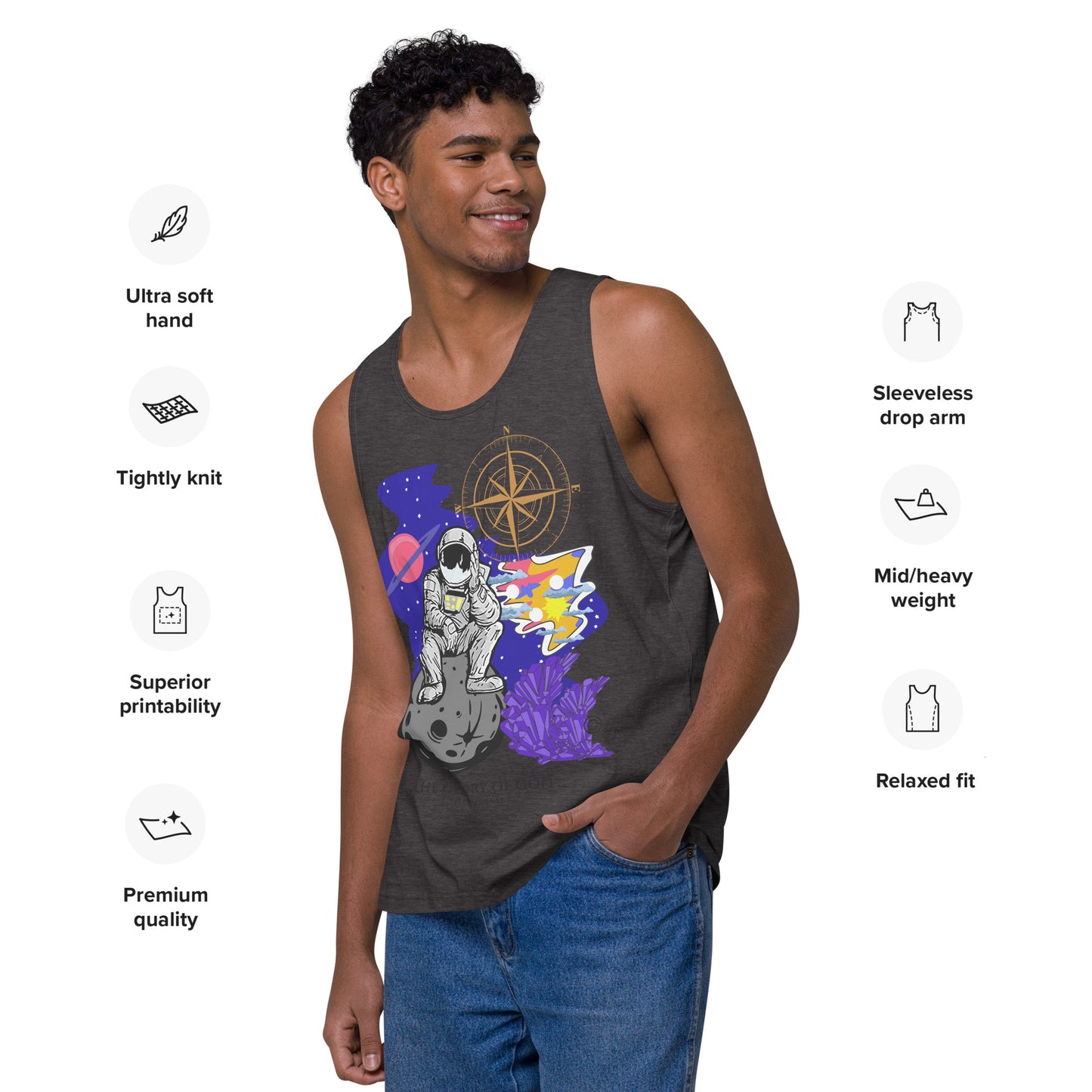 The Glory of God Dark-Colored Men’s Premium Tank Top