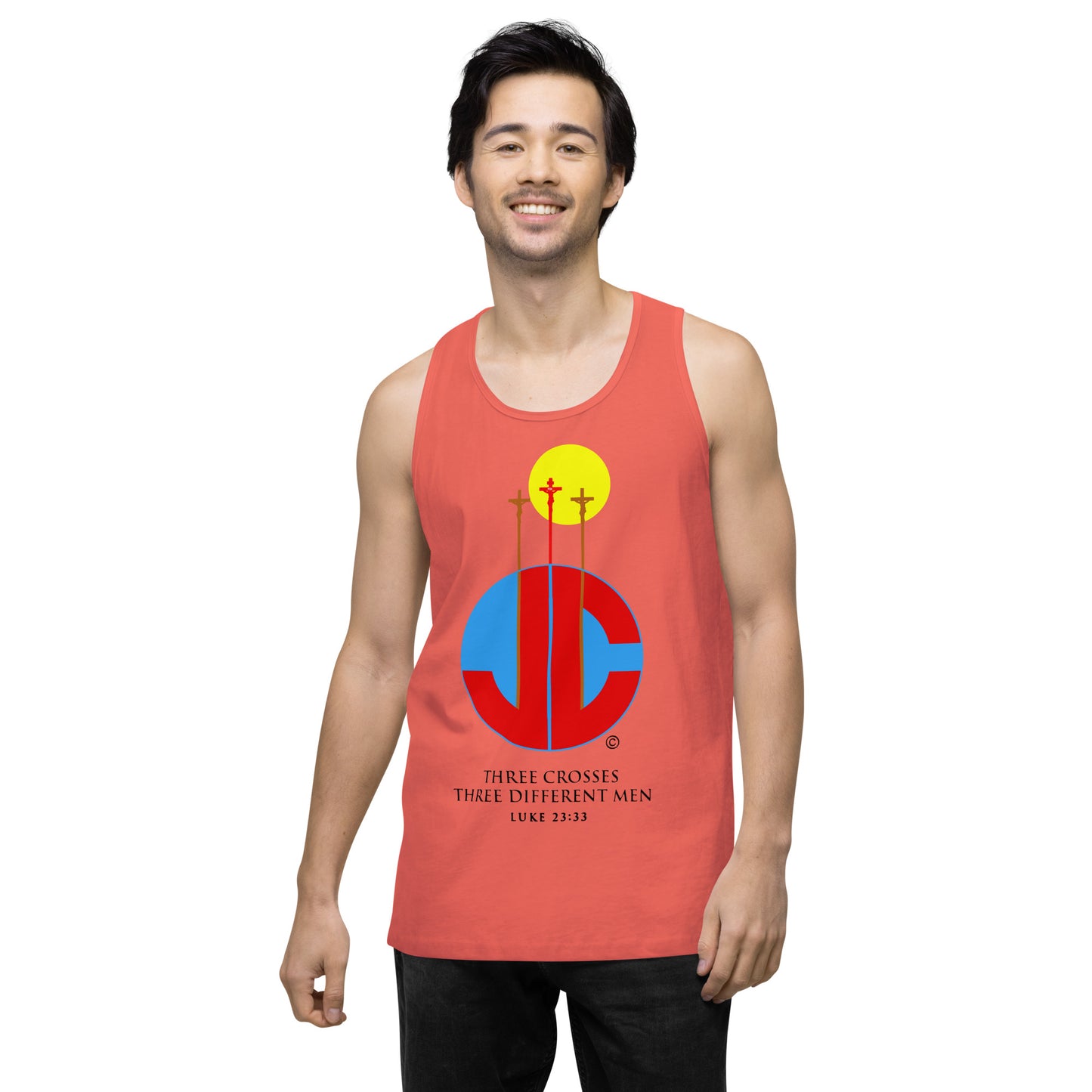 Three Crosses Men’s Premium Tank Top
