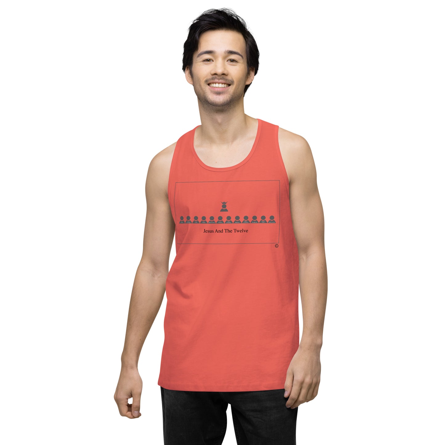 Jesus and the Twelve Men’s Premium Tank Top