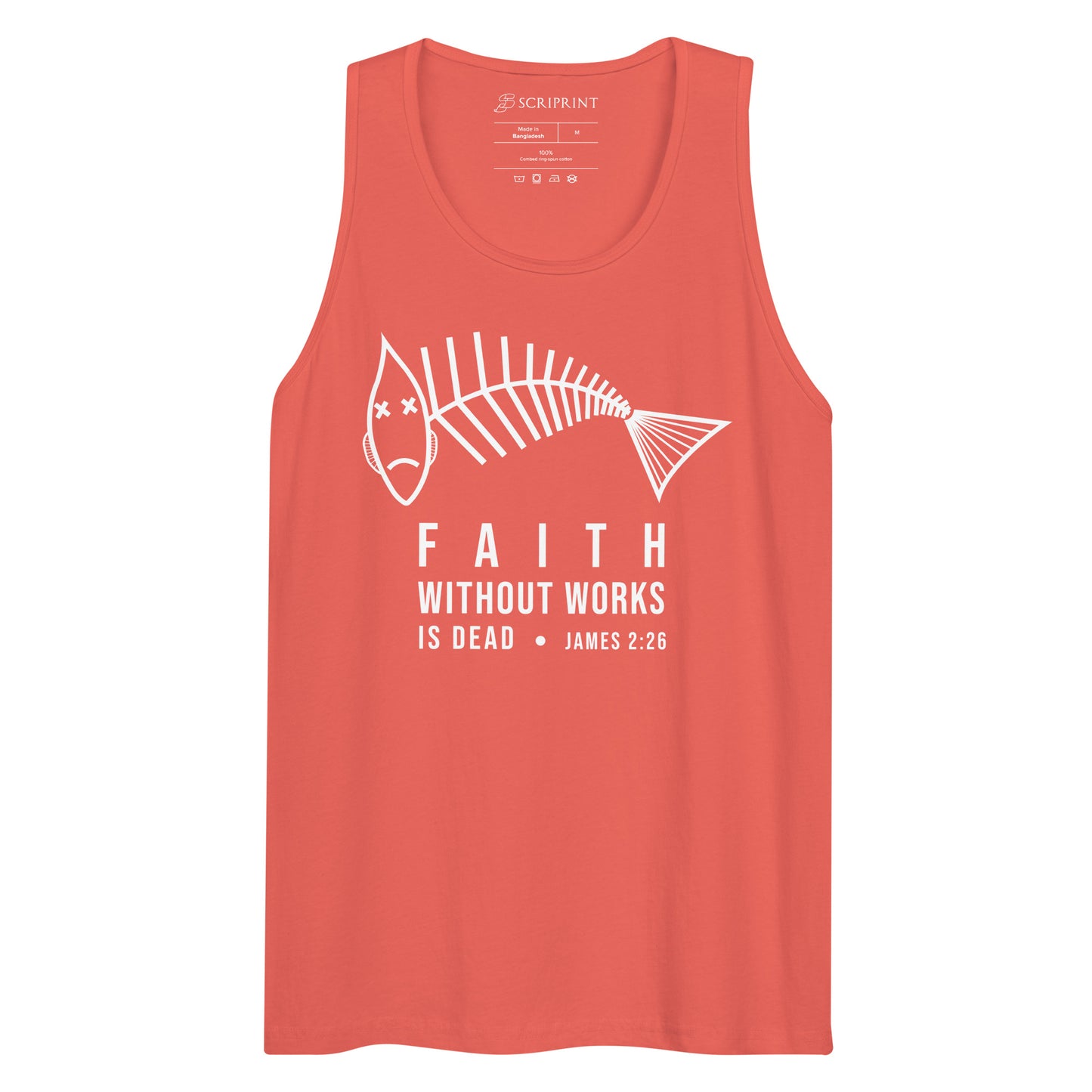 Faith Without Works Dark-Colored Men’s Premium Tank Top