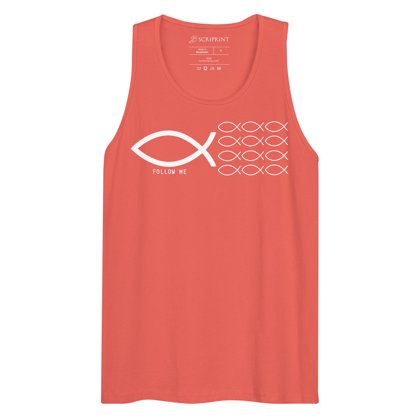 Follow Me Dark-Colored Men’s Premium Tank Top