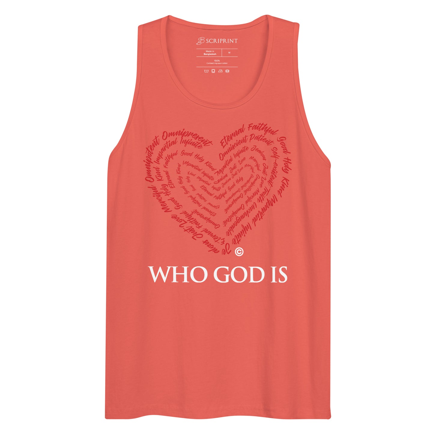 Who God Is Dark-Colored Men’s Premium Tank Top