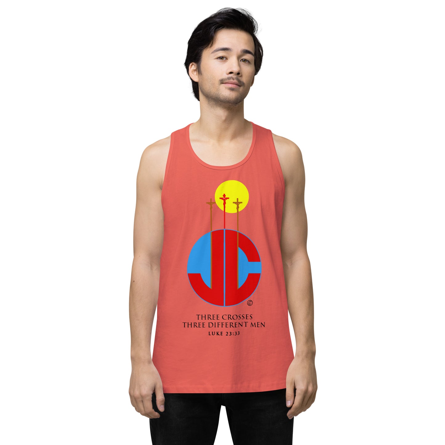 Three Crosses Men’s Premium Tank Top