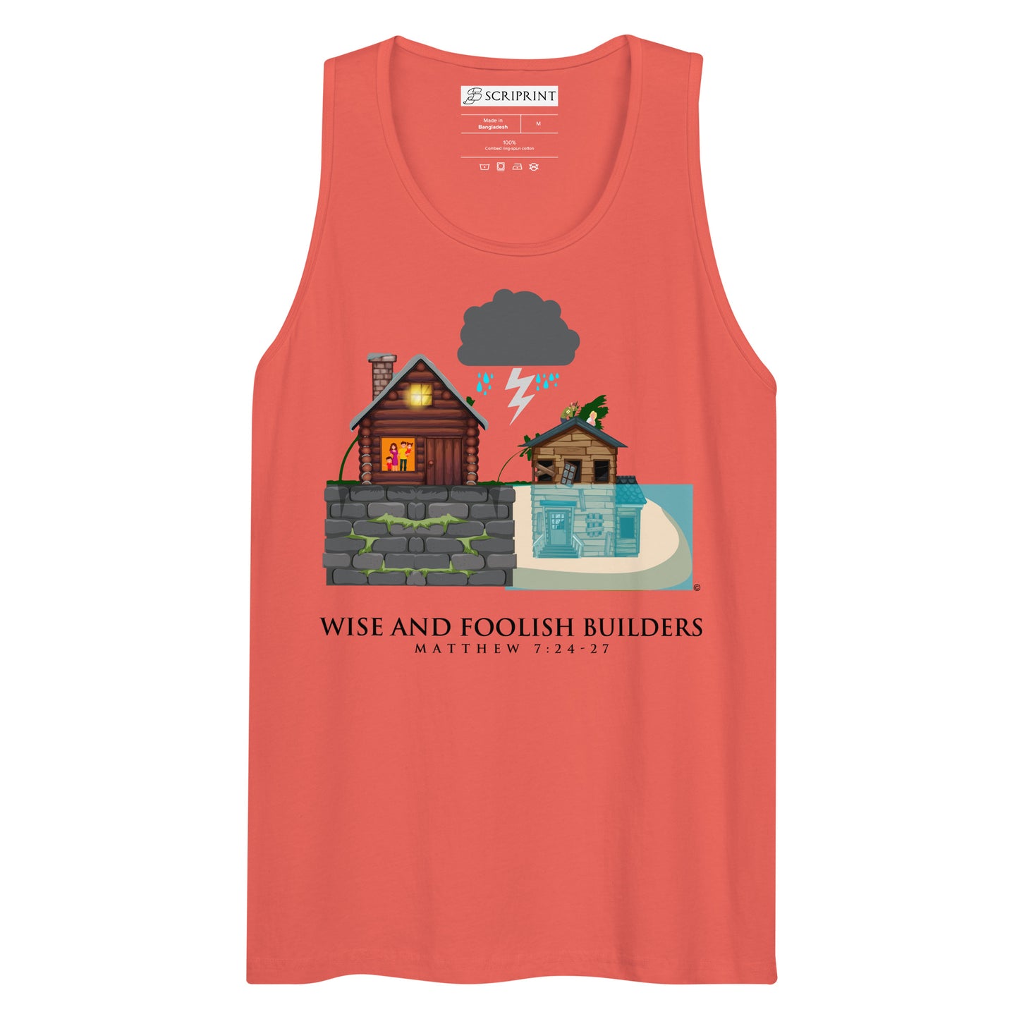 Wise and Foolish Builders Men’s Premium Tank Top