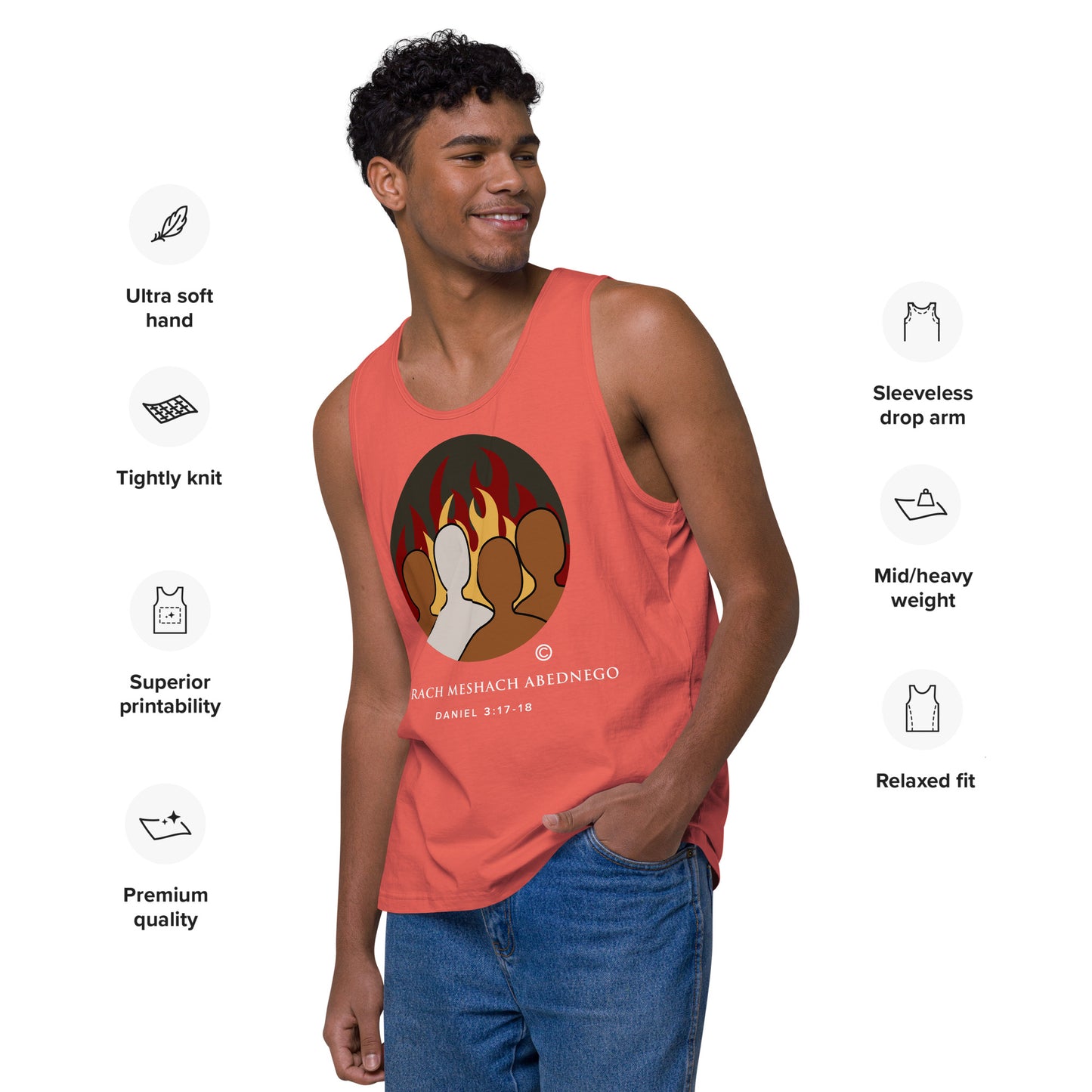 Daniel 3:17-18 Men’s Premium Tank Top