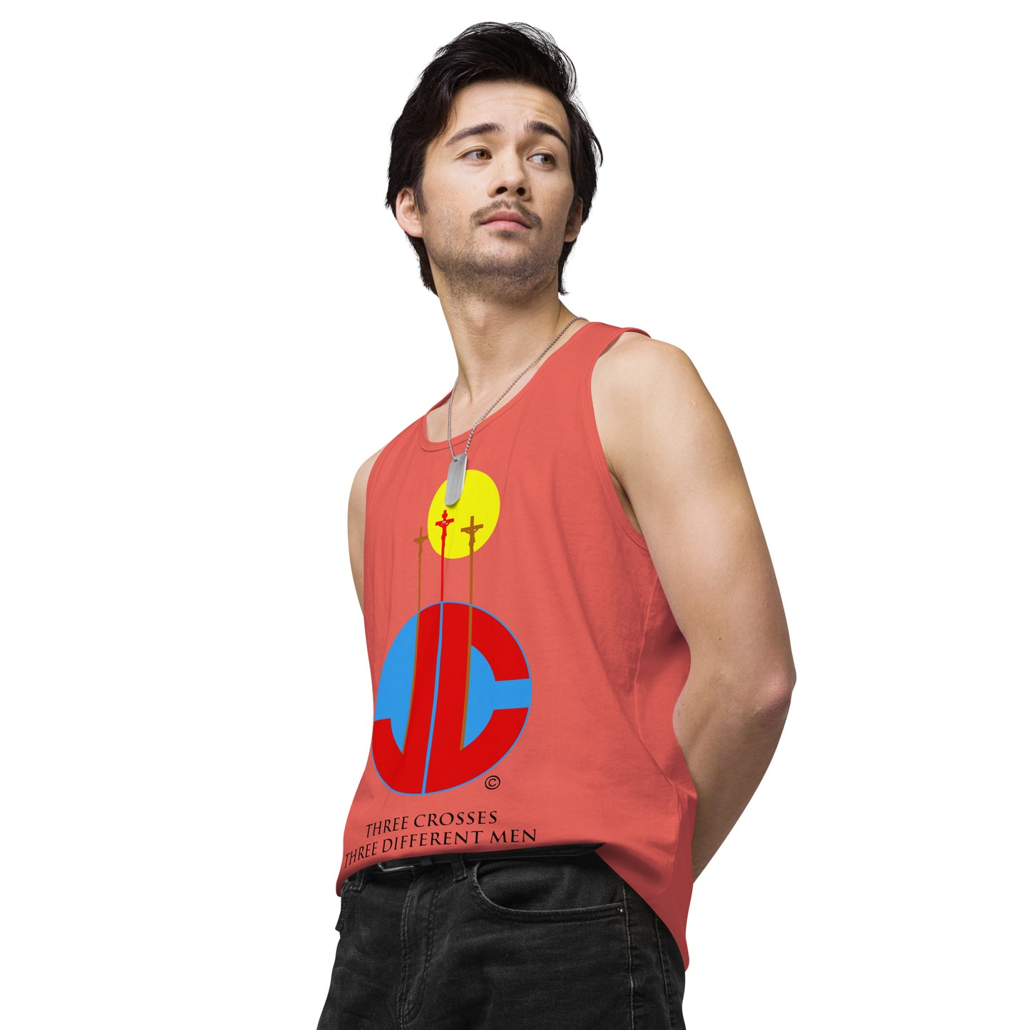 Three Crosses Men’s Premium Tank Top