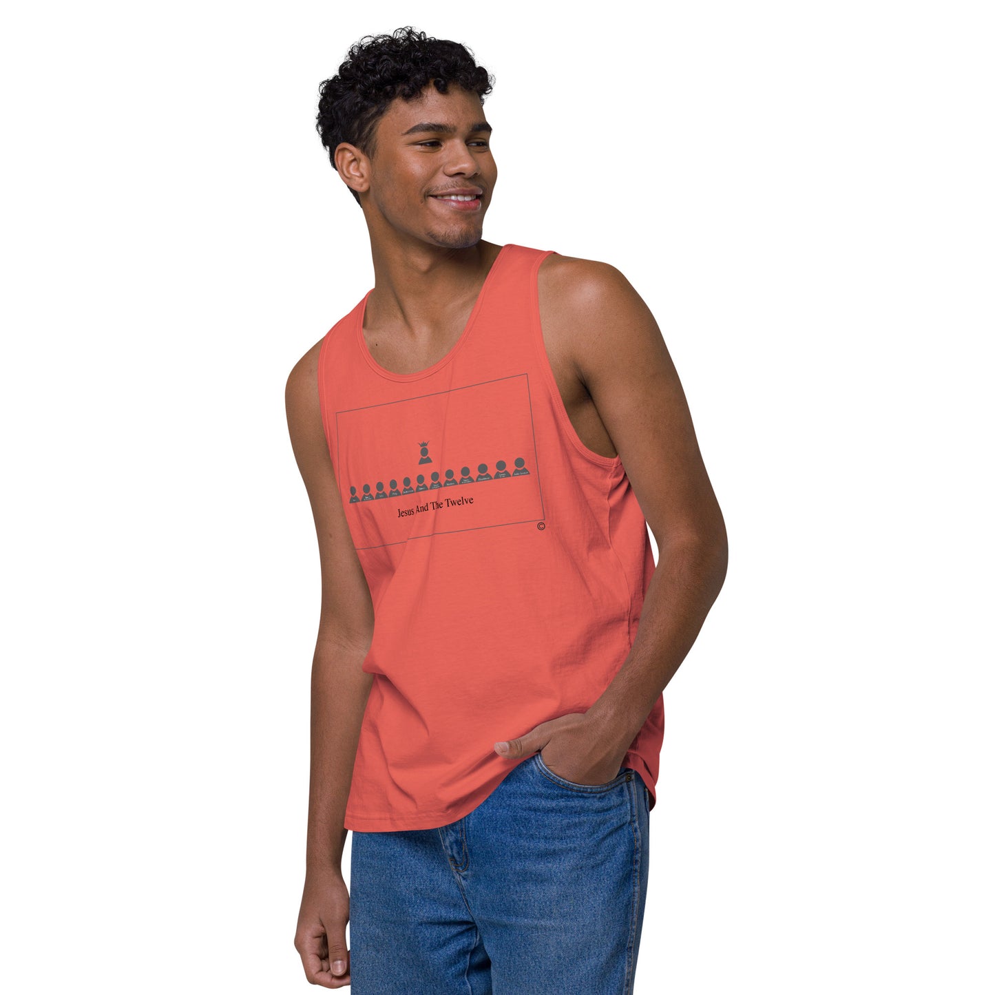 Jesus and the Twelve Men’s Premium Tank Top