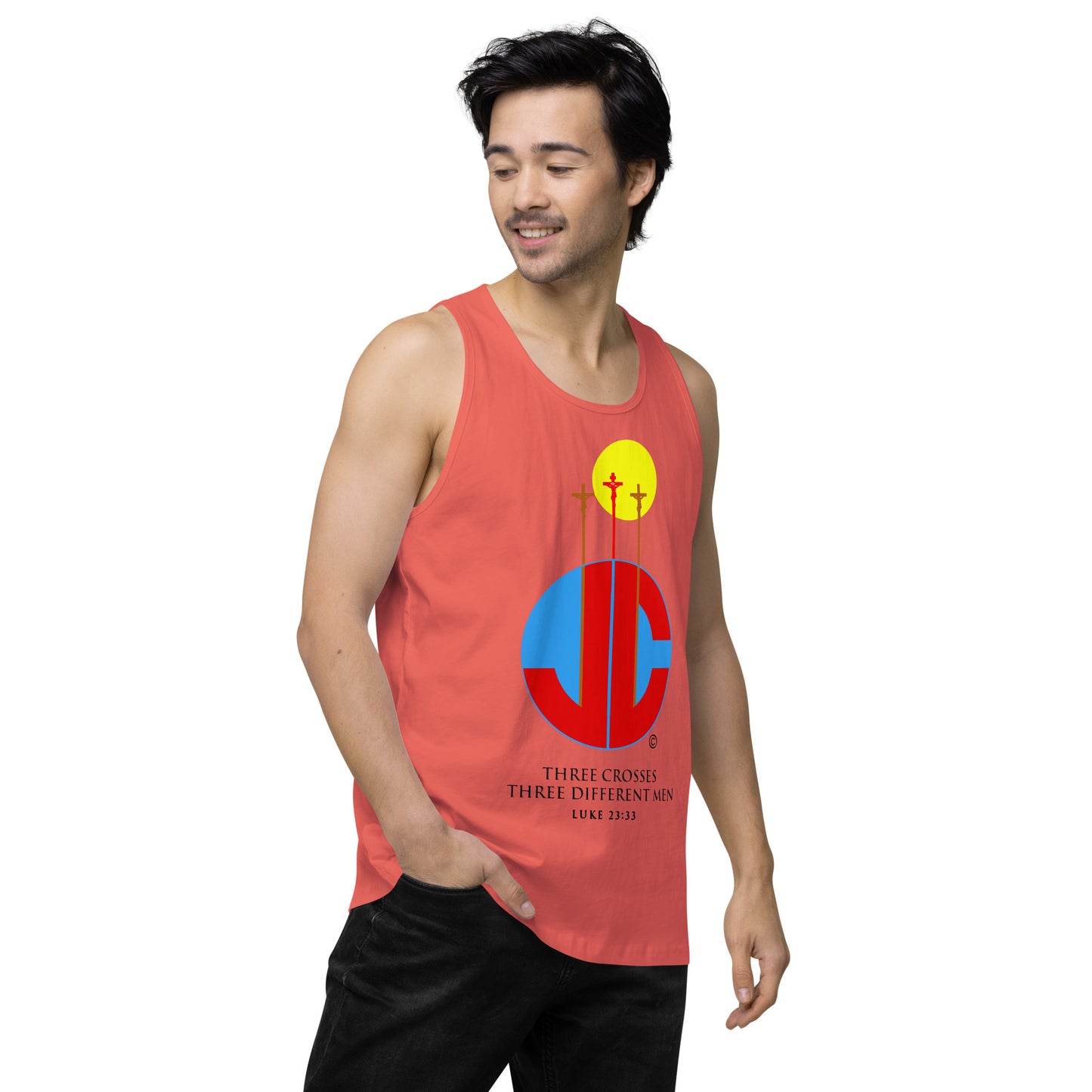 Three Crosses Men’s Premium Tank Top