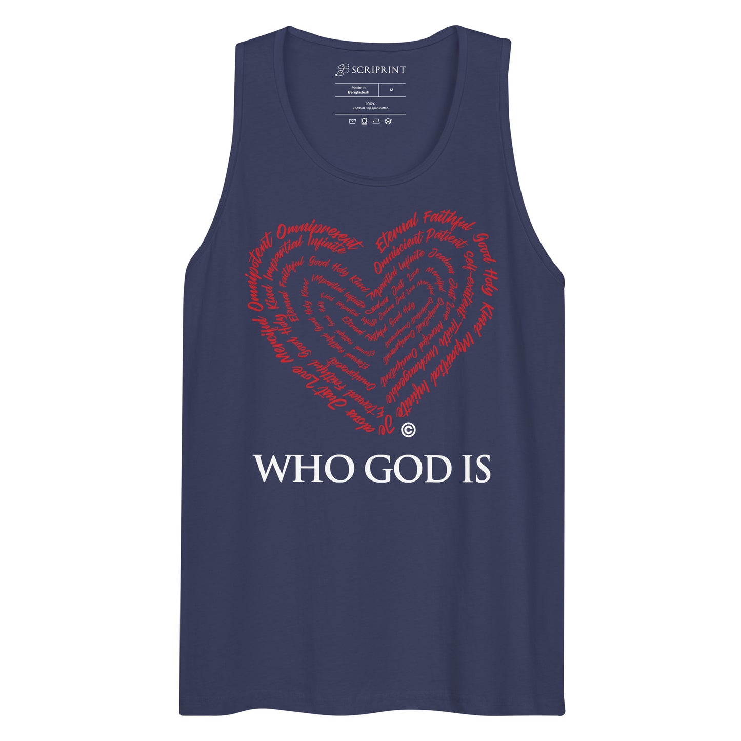 Who God Is Dark-Colored Men’s Premium Tank Top