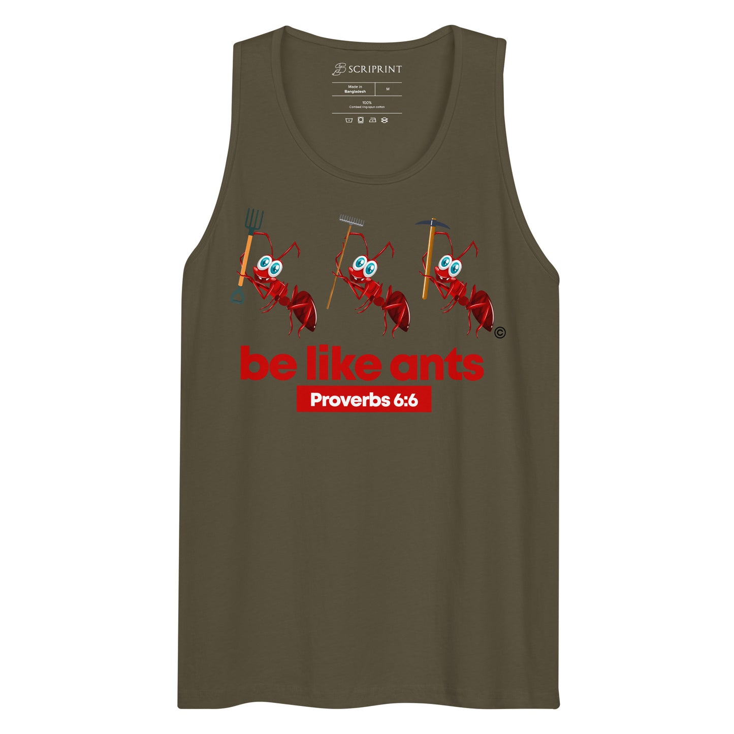 Be Like Ants Dark-Colored Men’s Premium Tank Top