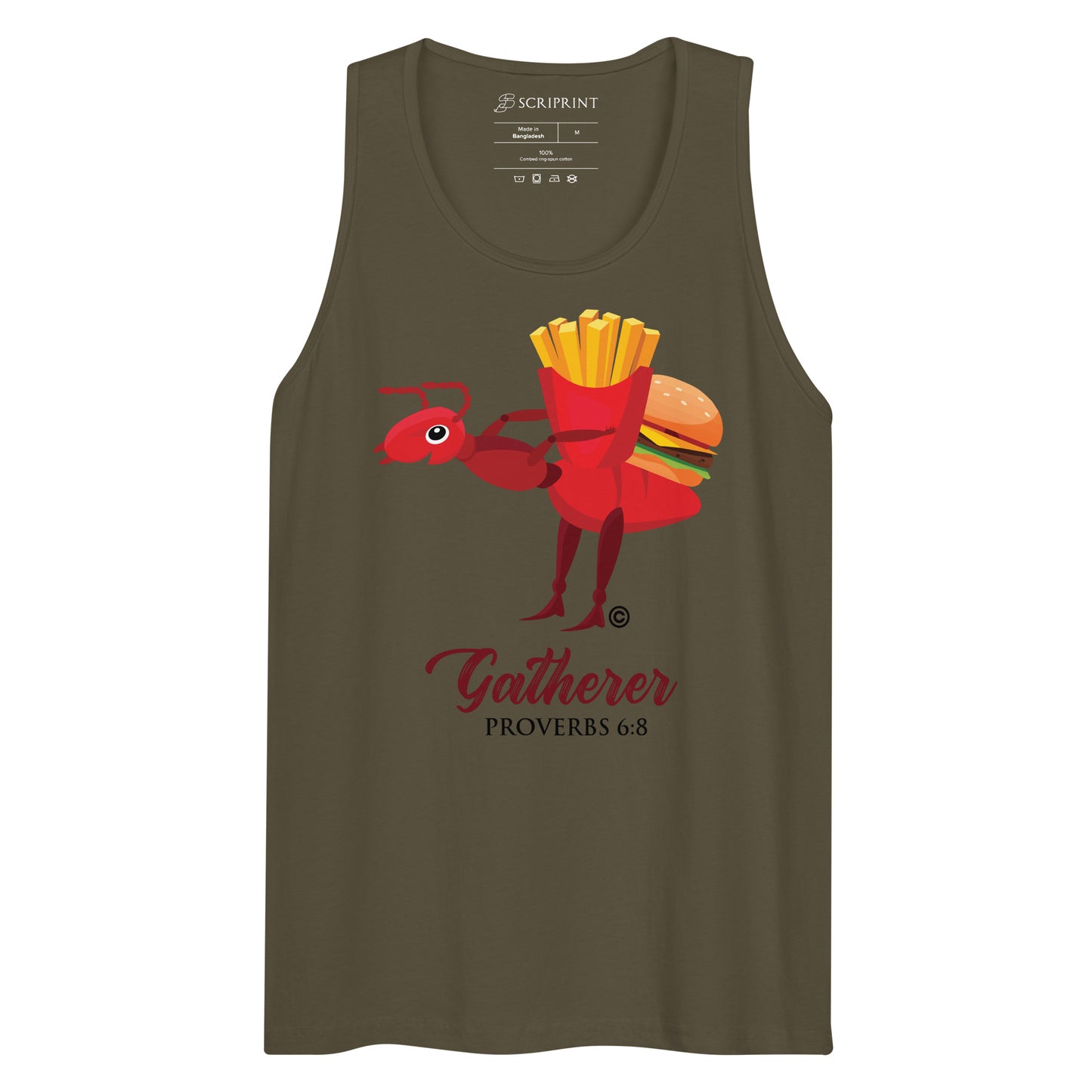 Gatherer Dark-Colored Men’s Premium Tank Top