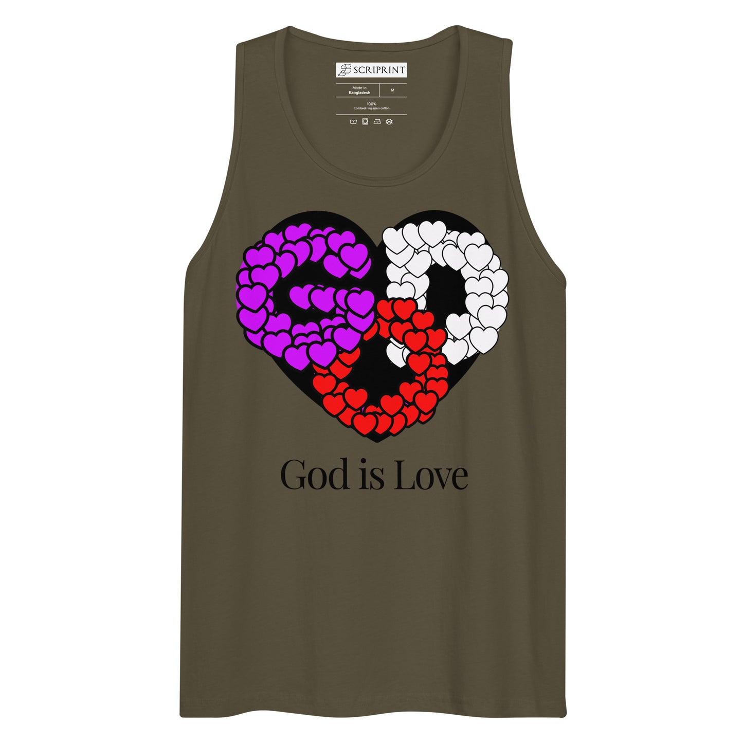 God is Love Men’s Premium Tank Top