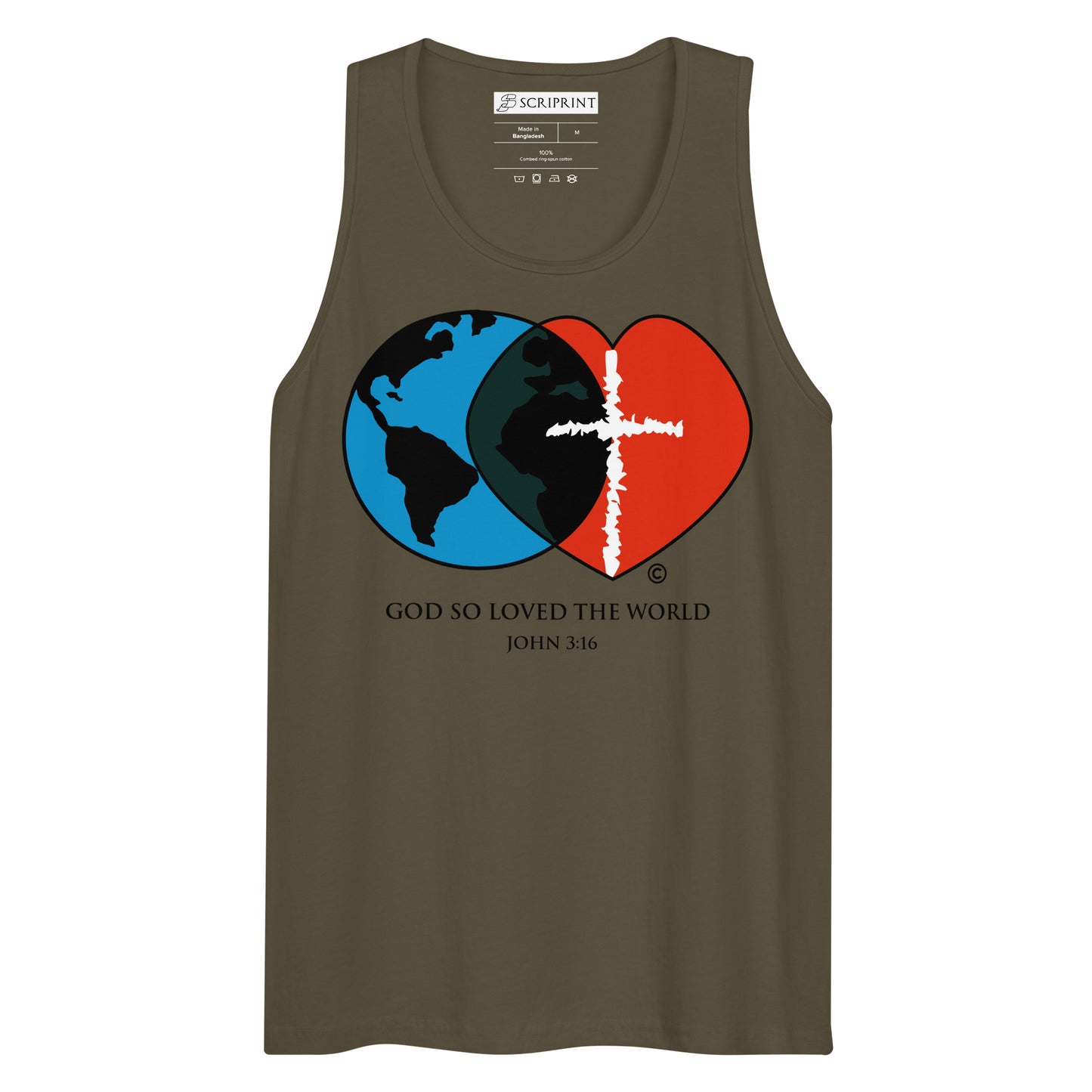 John 3:16 Men’s Premium Tank Top