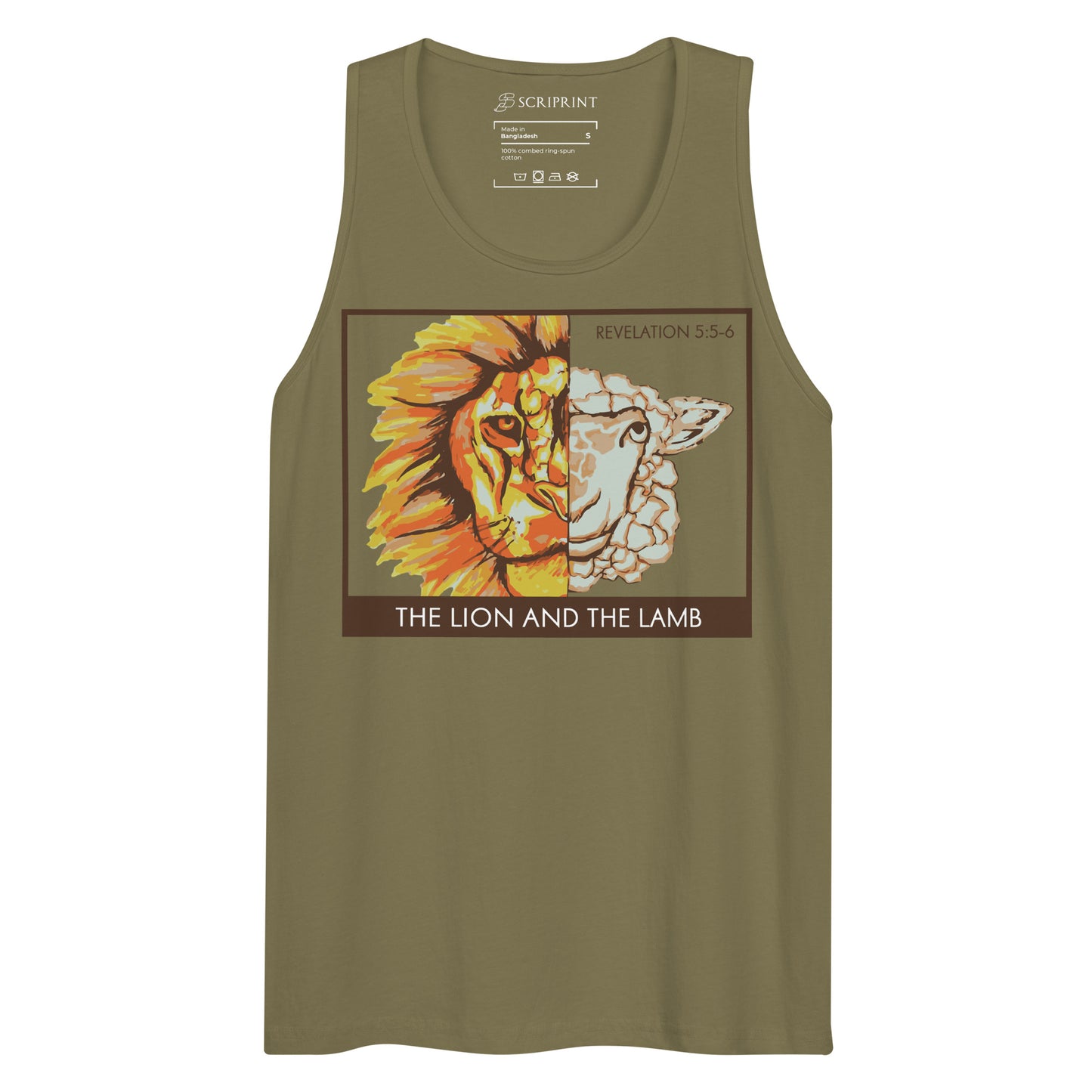 The Lion and the Lamb Men’s Premium Tank Top