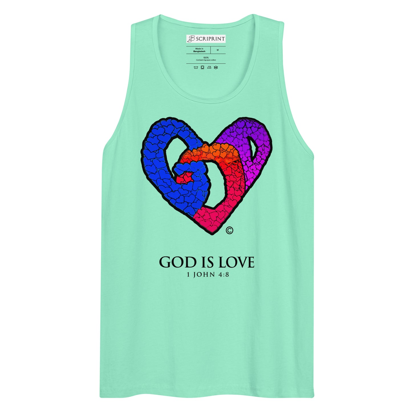 God is Love Men’s Premium Tank Top
