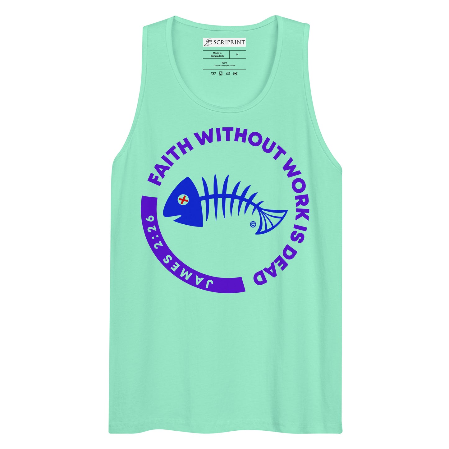 Faith Without Work is Dead Men’s Premium Tank Top