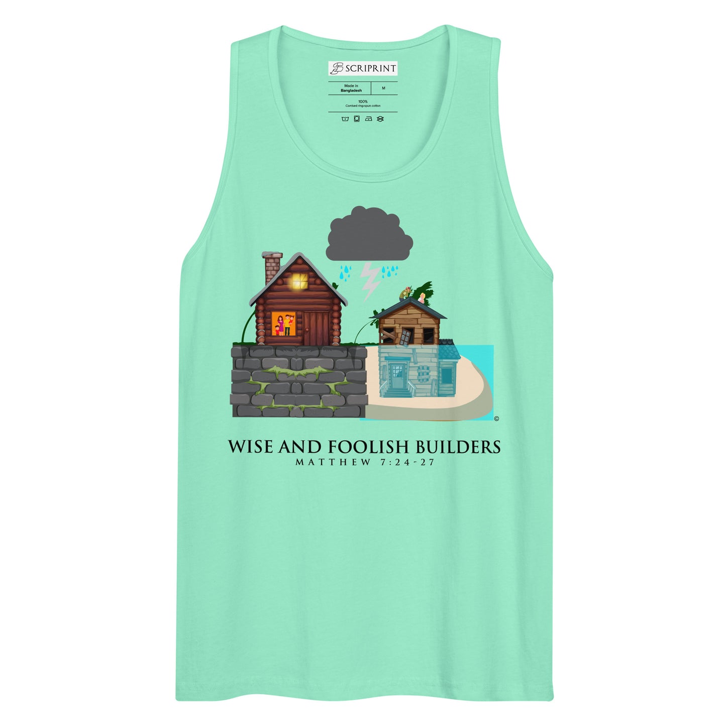 Wise and Foolish Builders Men’s Premium Tank Top