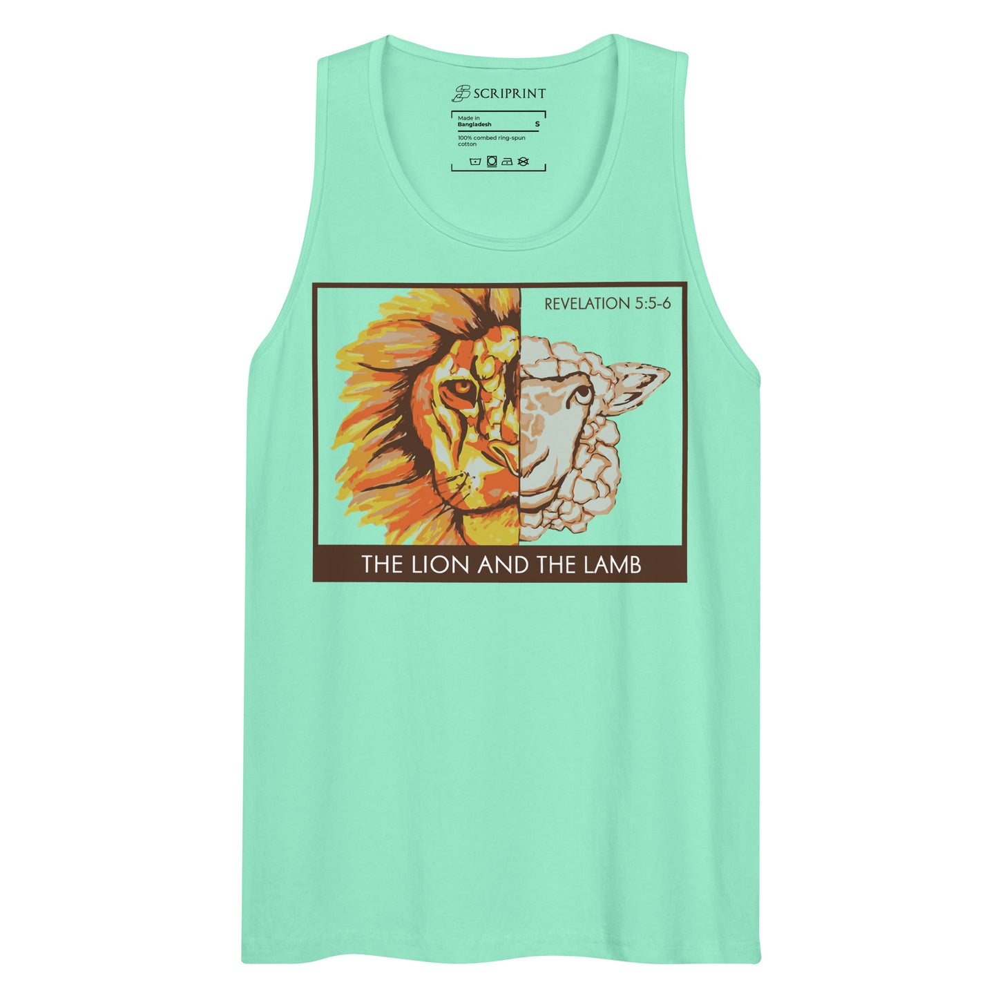 The Lion and the Lamb Men’s Premium Tank Top