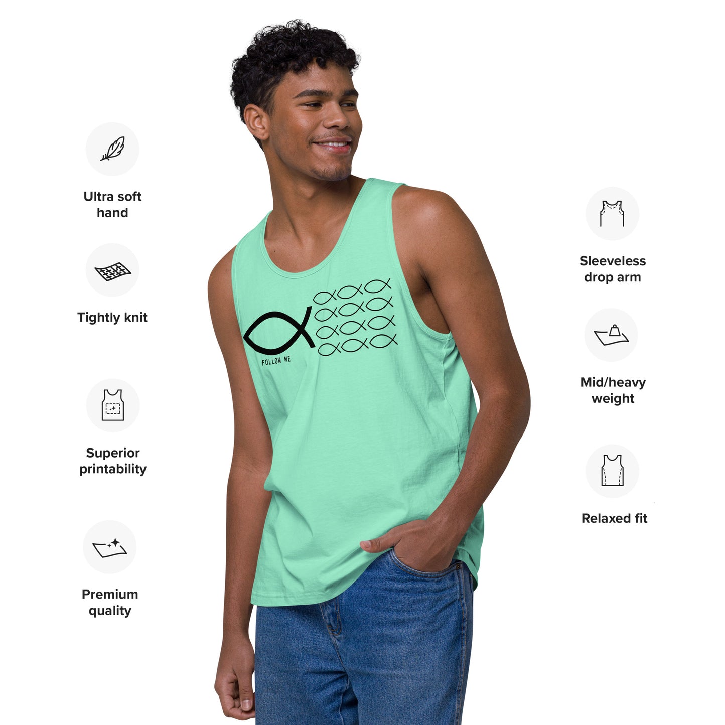 Follow Me Men’s Premium Tank Top