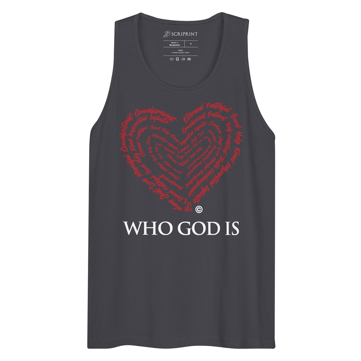 Who God Is Dark-Colored Men’s Premium Tank Top