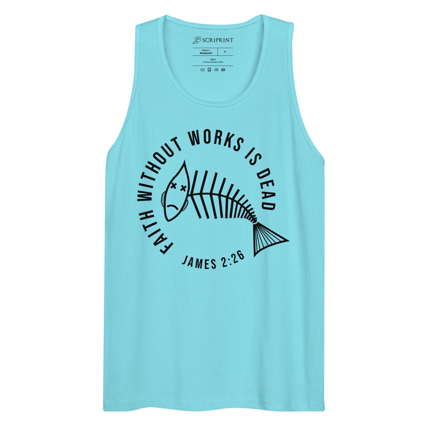 Faith Without Works Round Men’s Premium Tank Top