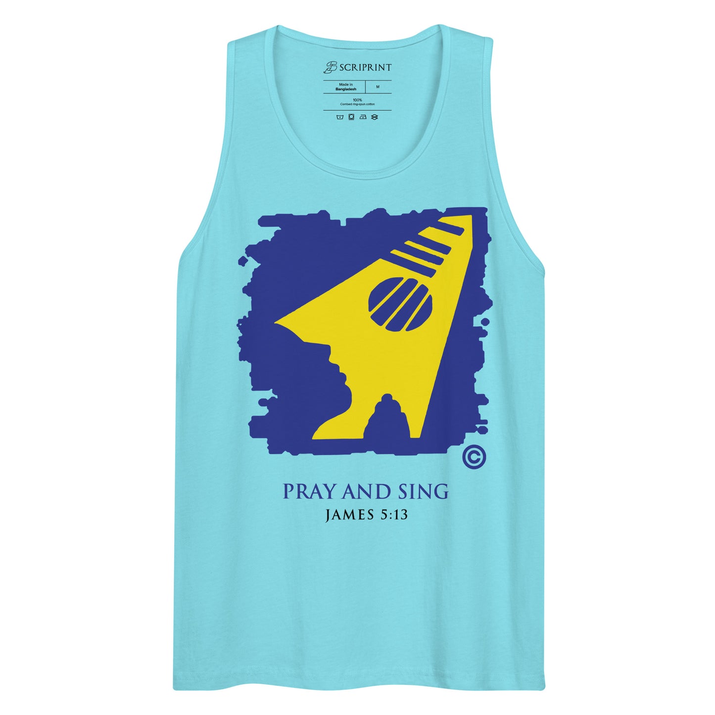 Pray and Sing Men’s Premium Tank Top