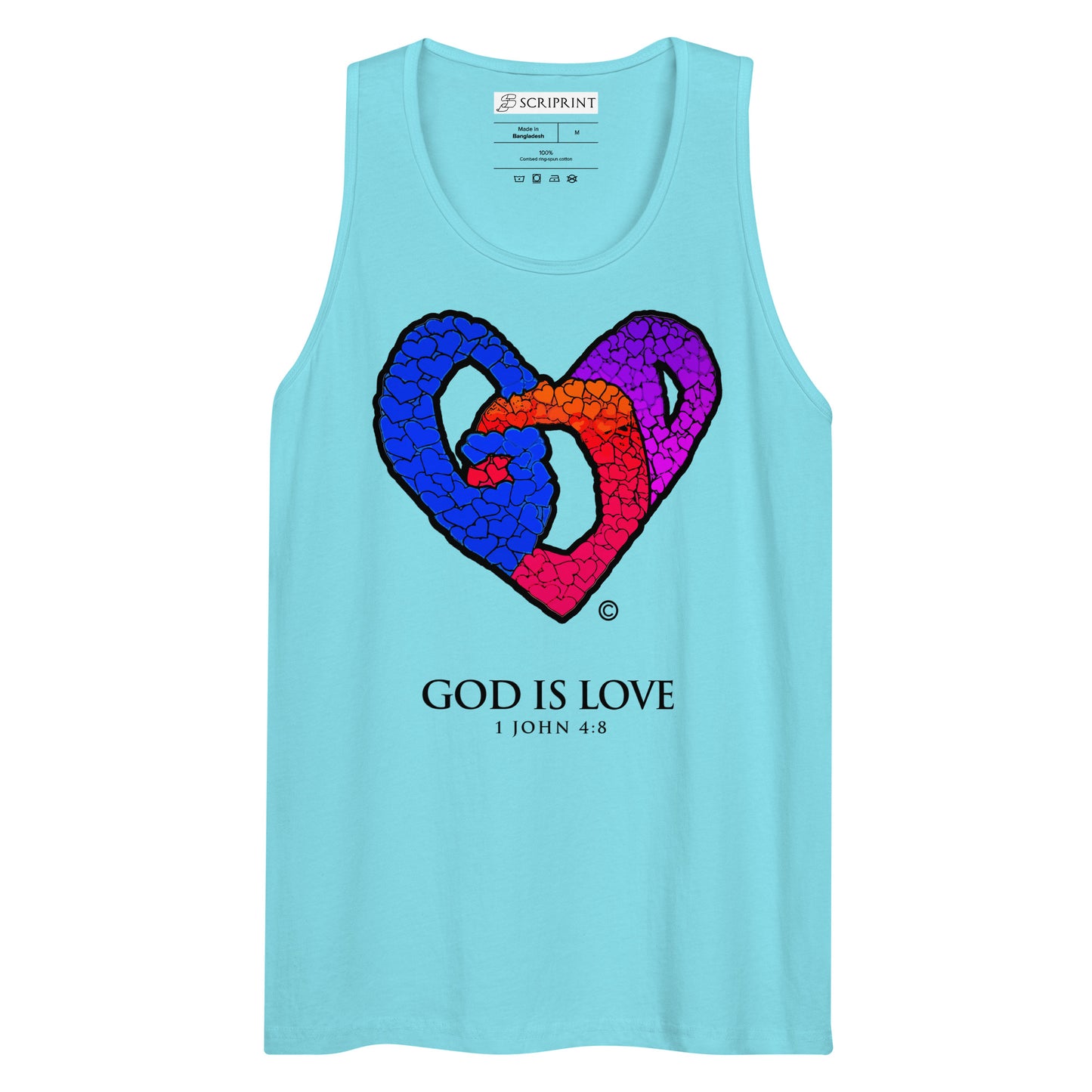 God is Love Men’s Premium Tank Top